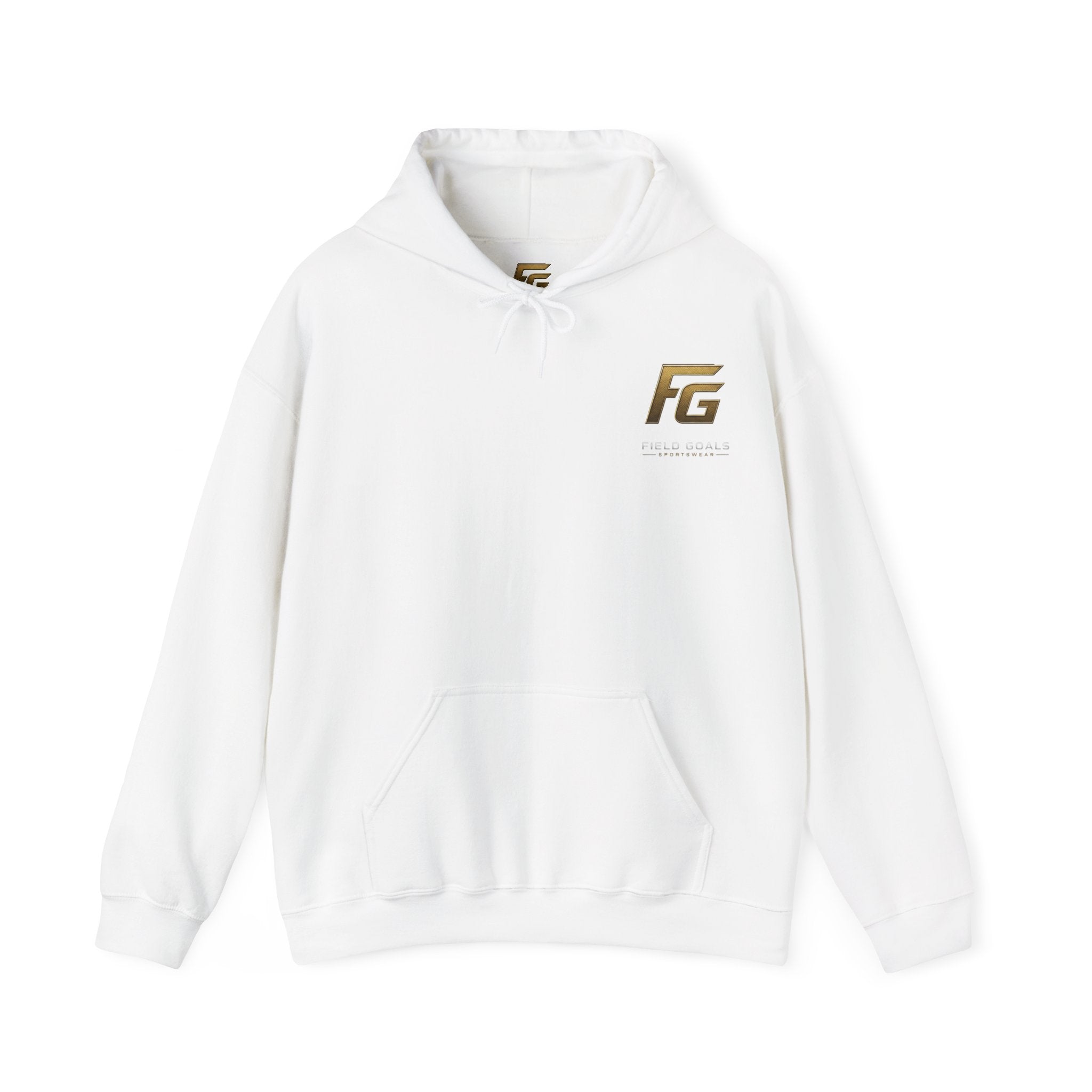 Field Goals Hoodie — Gold Logo Sportswear Pullover