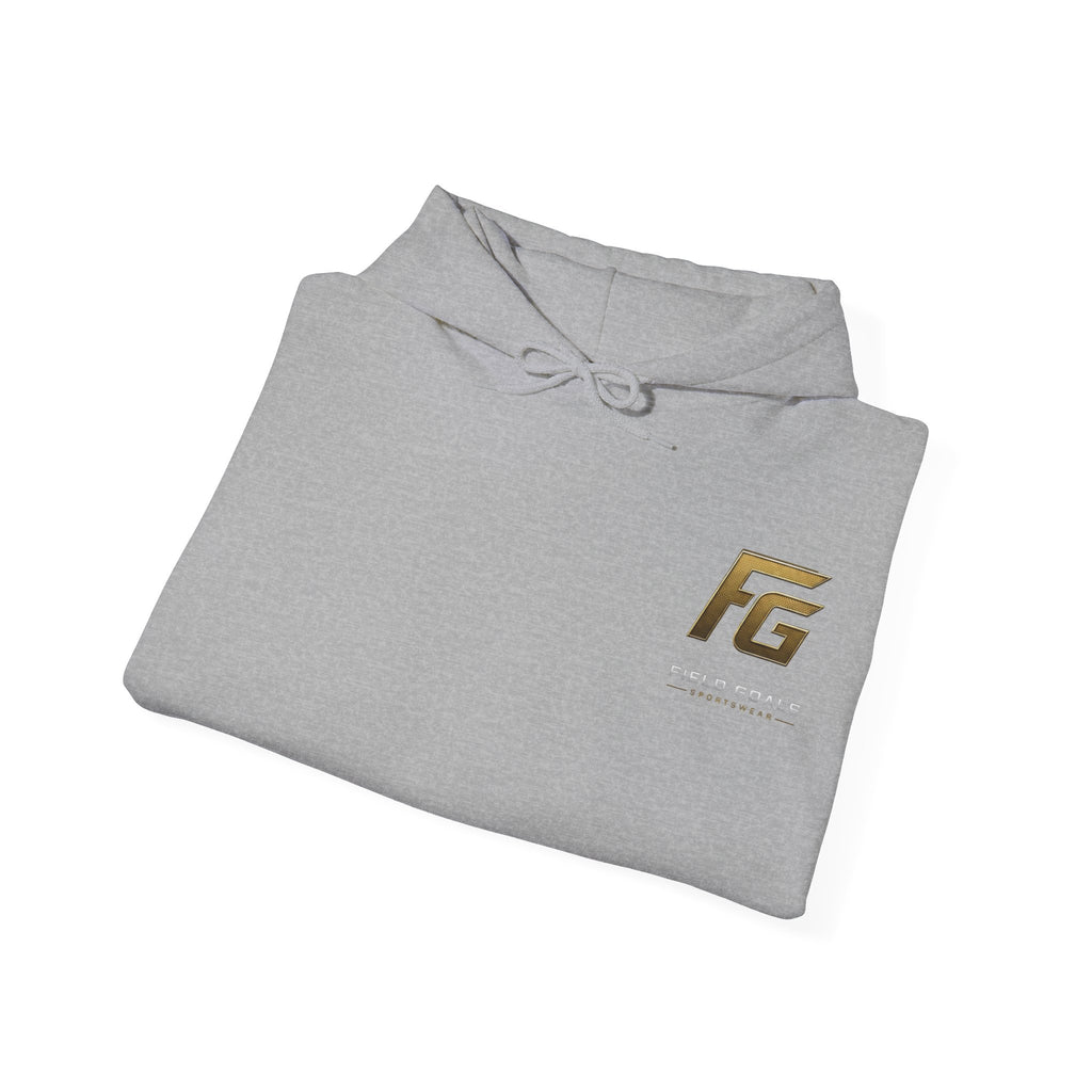 Field Goals Hoodie — Gold Logo Sportswear Pullover