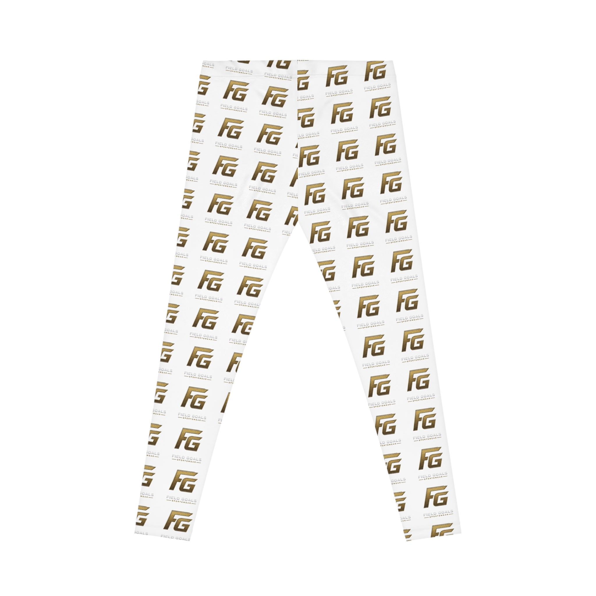 FG Logo All-Over Print White Women's Casual Leggings
