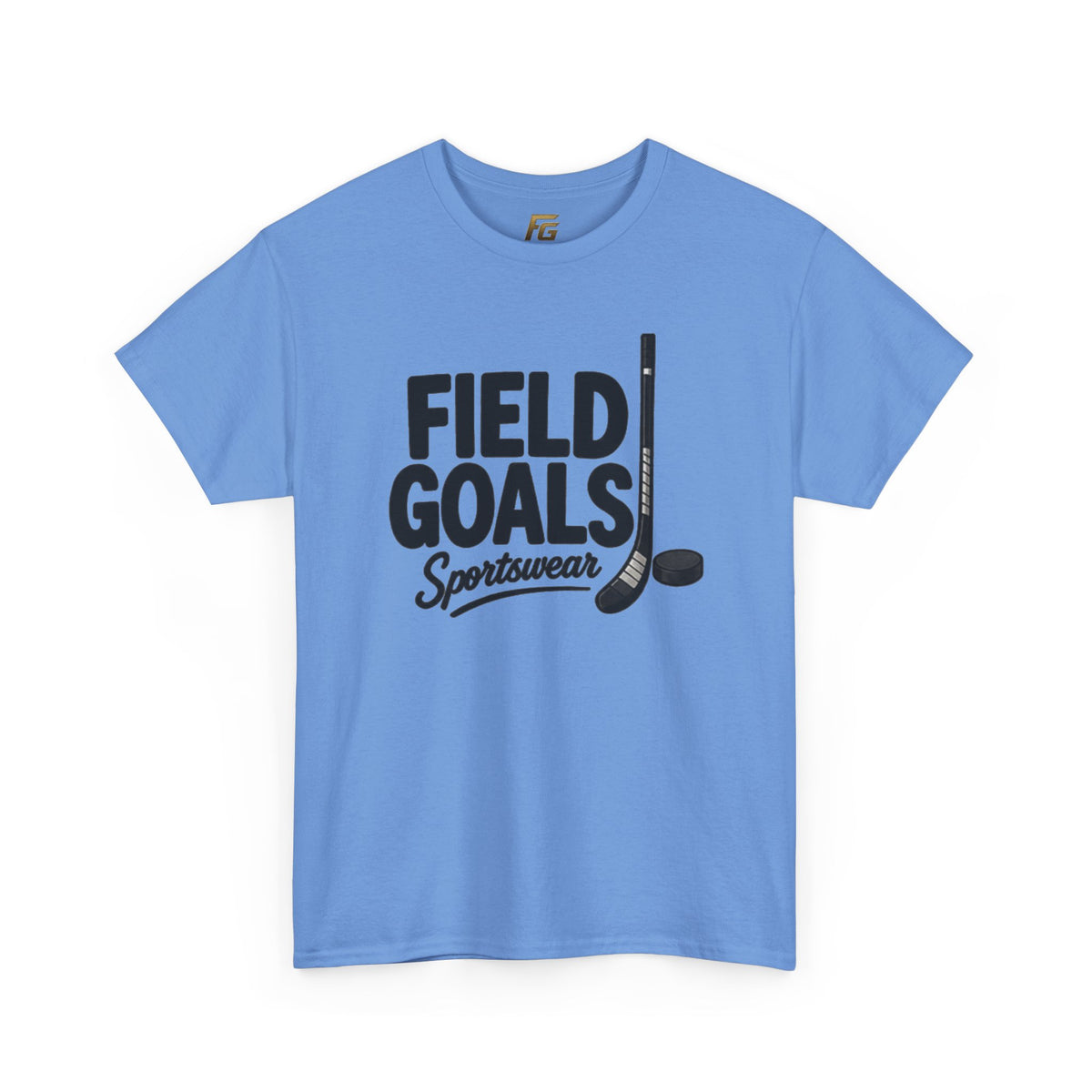 Field Goals Sportswear T-Shirt — Hockey Stick & Puck Graphic Tee