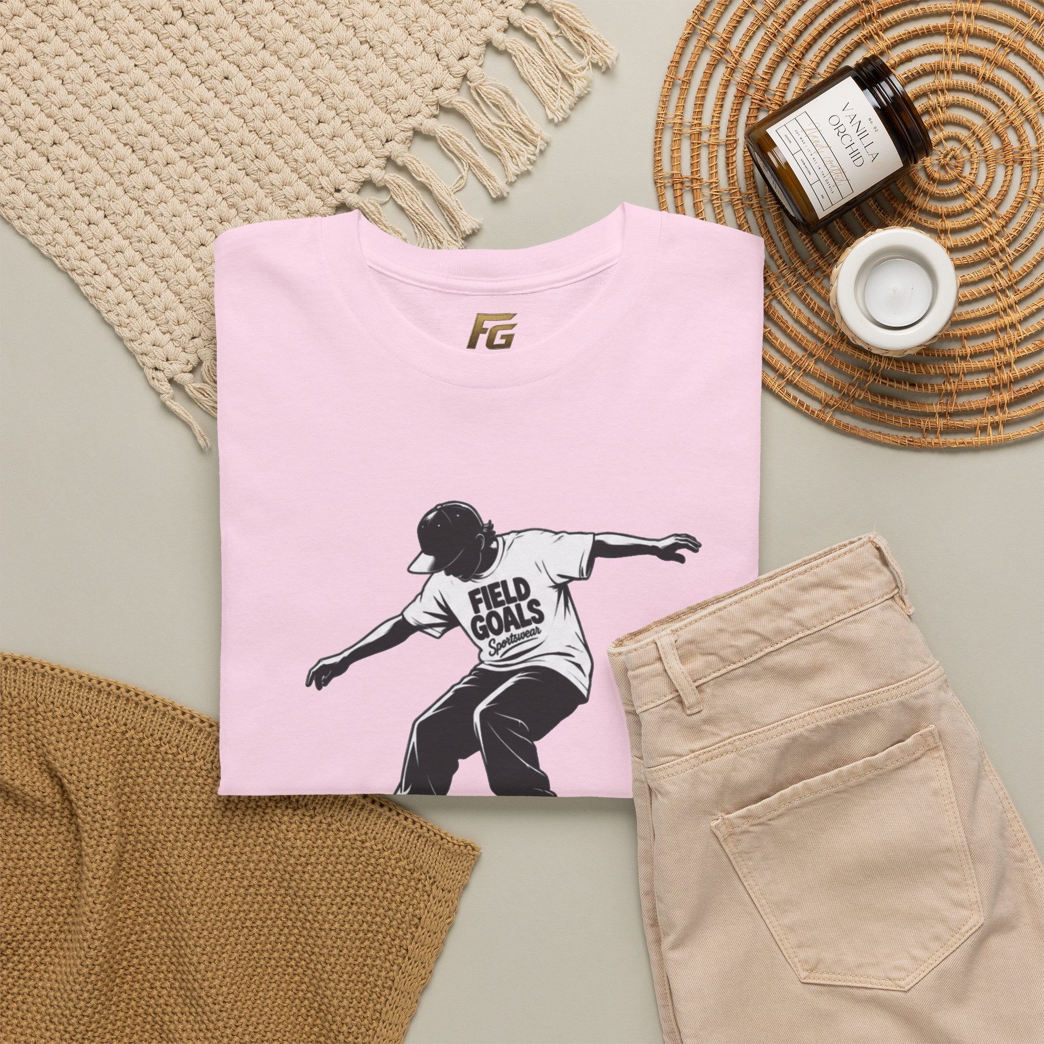 Field Goals Sportswear Skateboard Rail Grind Tee — Black Skate Silhouette Shirt