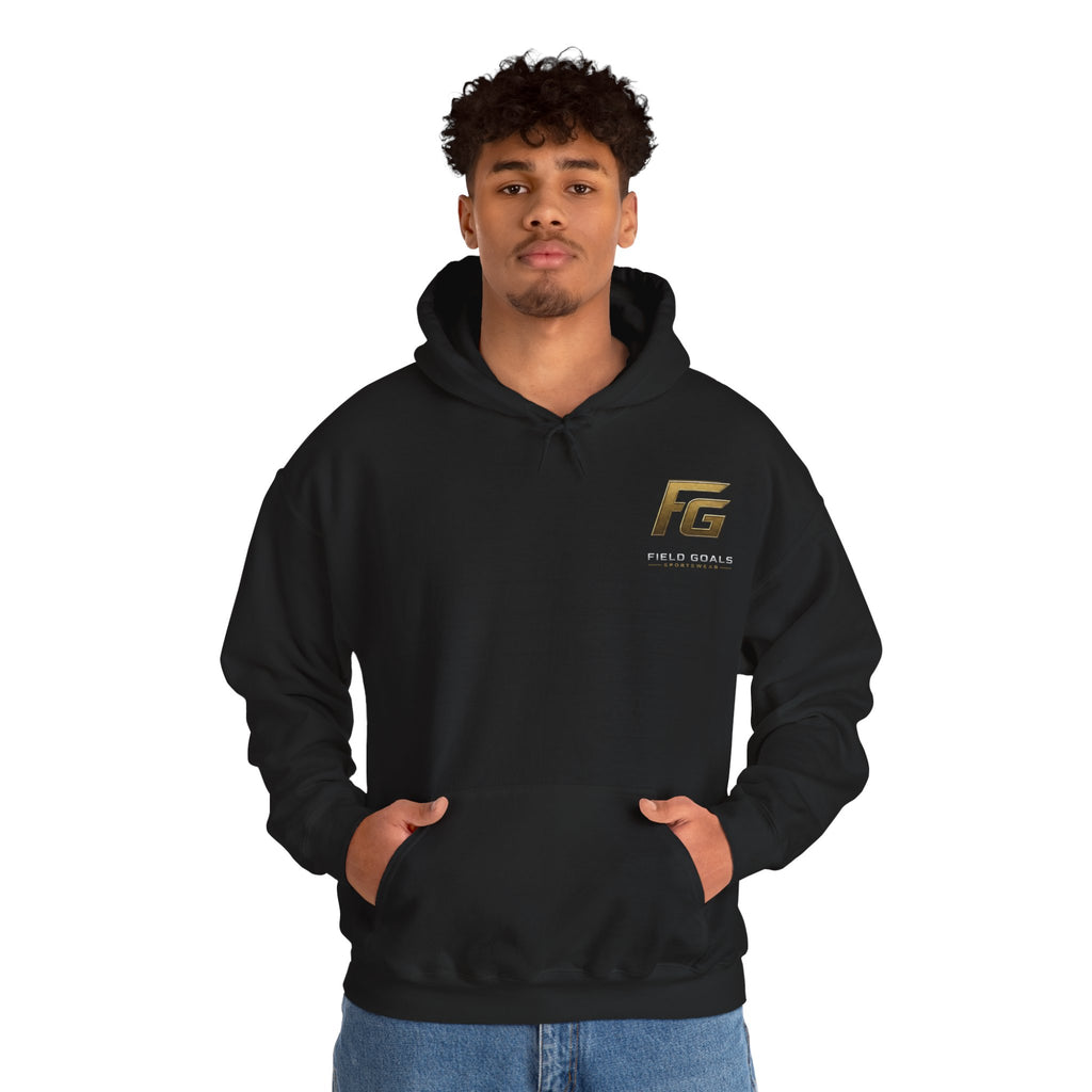 Field Goals Hoodie — Gold Logo Sportswear Pullover