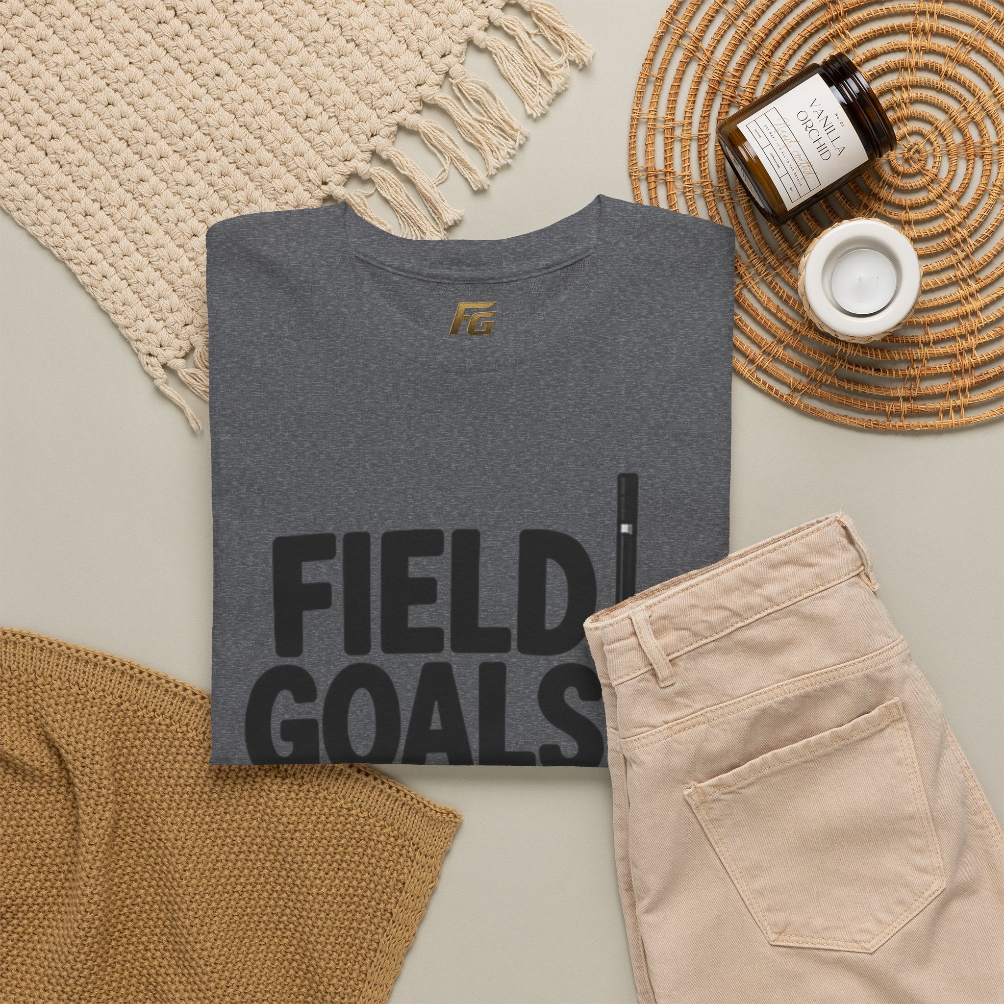 Field Goals Sportswear T-Shirt — Hockey Stick & Puck Graphic Tee