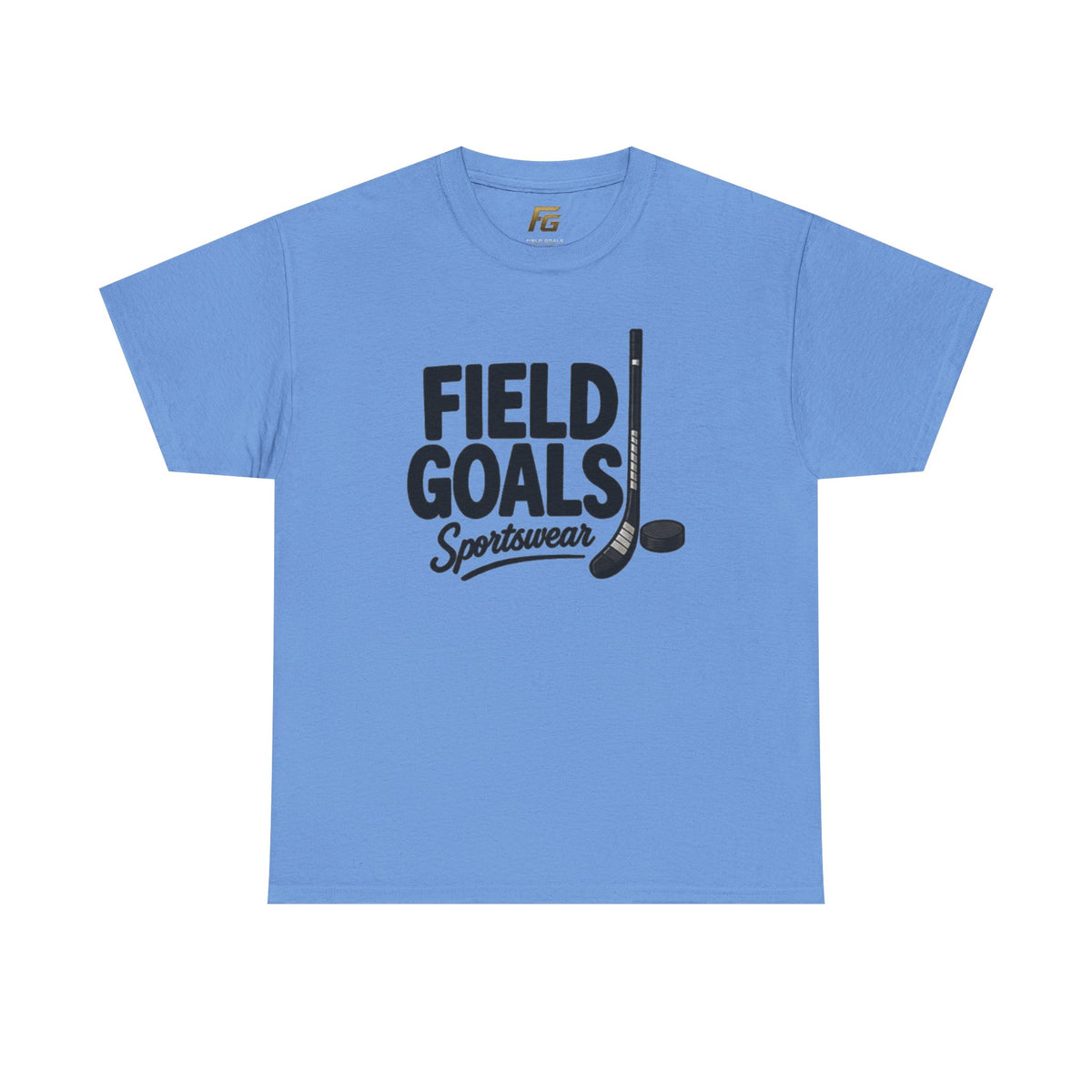 Field Goals Sportswear T-Shirt — Hockey Stick & Puck Graphic Tee