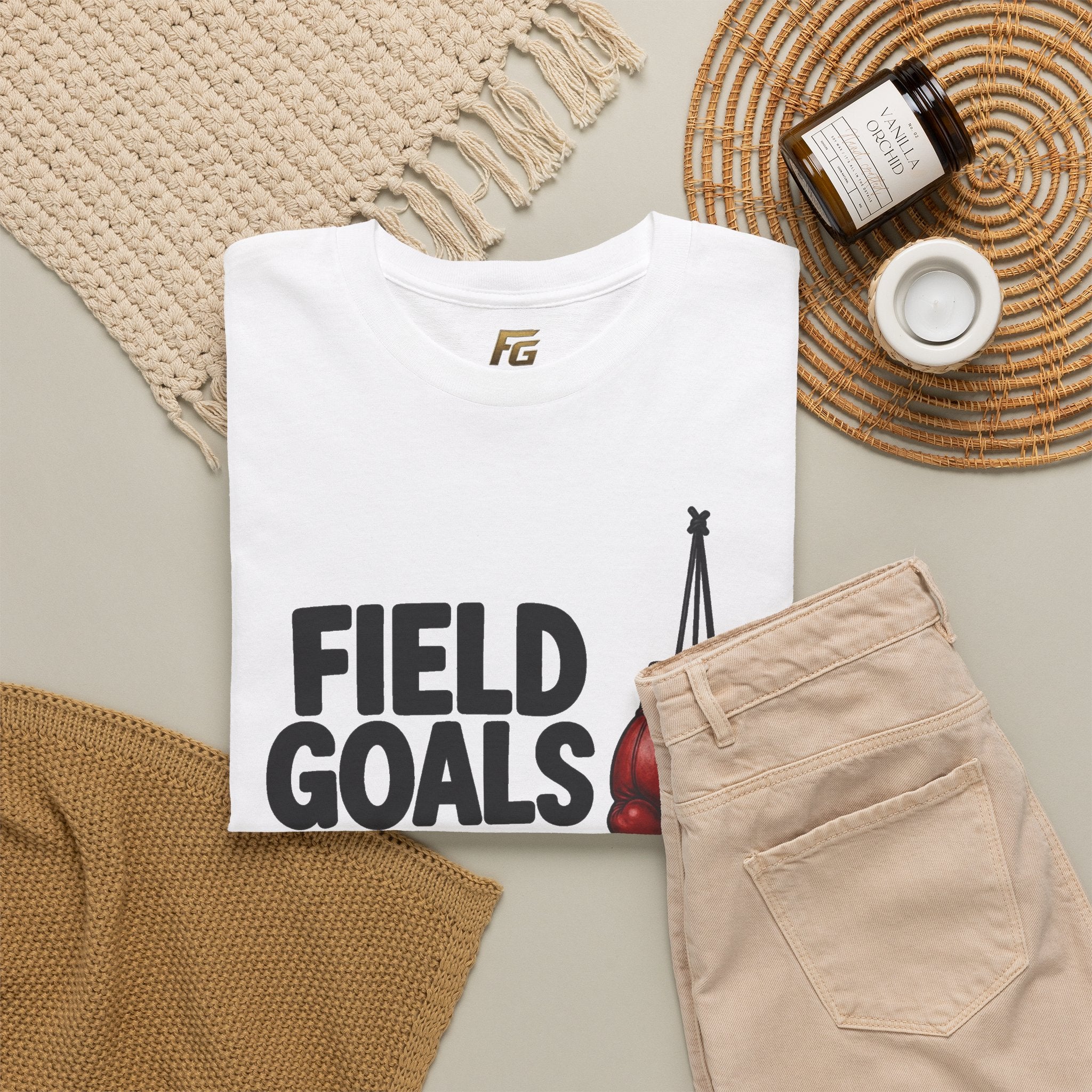 Field Goals Boxing Tee — 'Field Goals Sportswear' Graphic T-Shirt