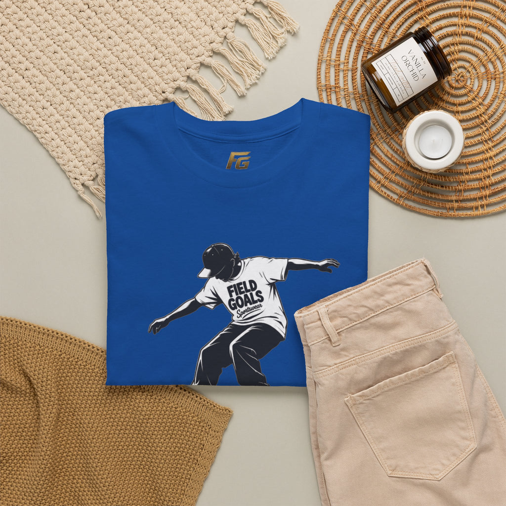 Field Goals Sportswear Skateboard Rail Grind Tee — Black Skate Silhouette Shirt