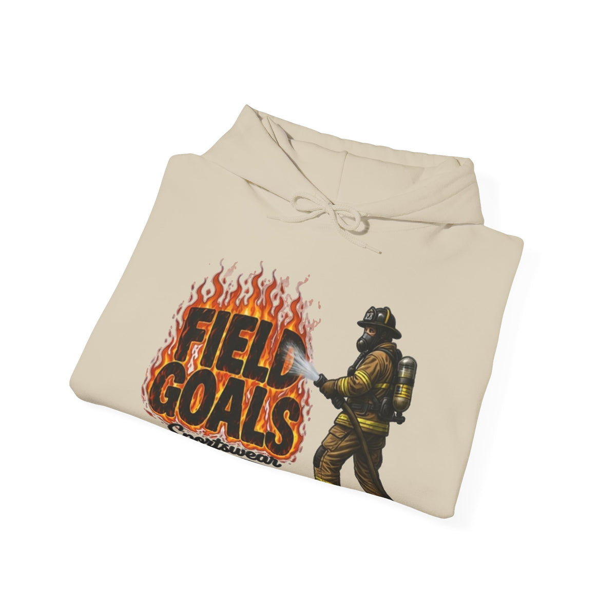 Field Goals Firefighter Hoodie — 'Field Goals Sportswear' Graphic Pullover
