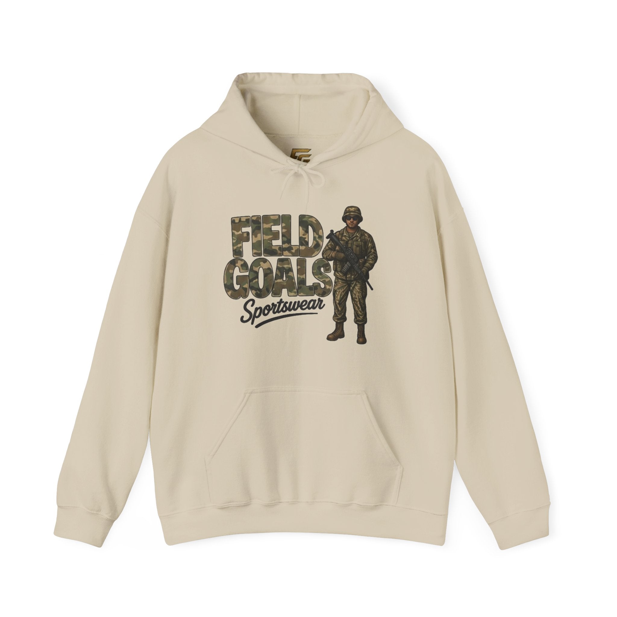 Field Goals Sportswear Camo Soldier Hoodie — Army Graphic Pullover