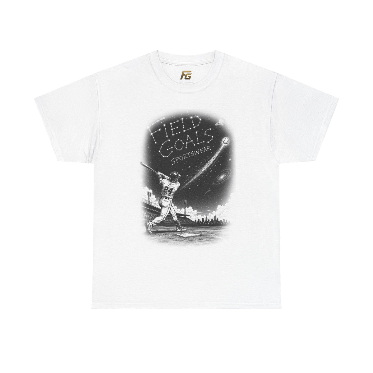 Baseball 'Field Goals' Graphic Tee - Vintage Sports Constellation Design