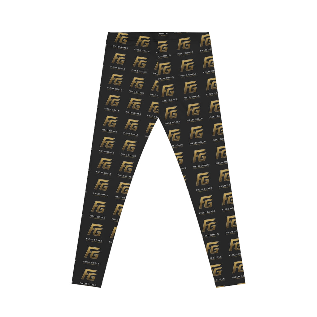 FG Logo All-Over Print Women's Black Leggings