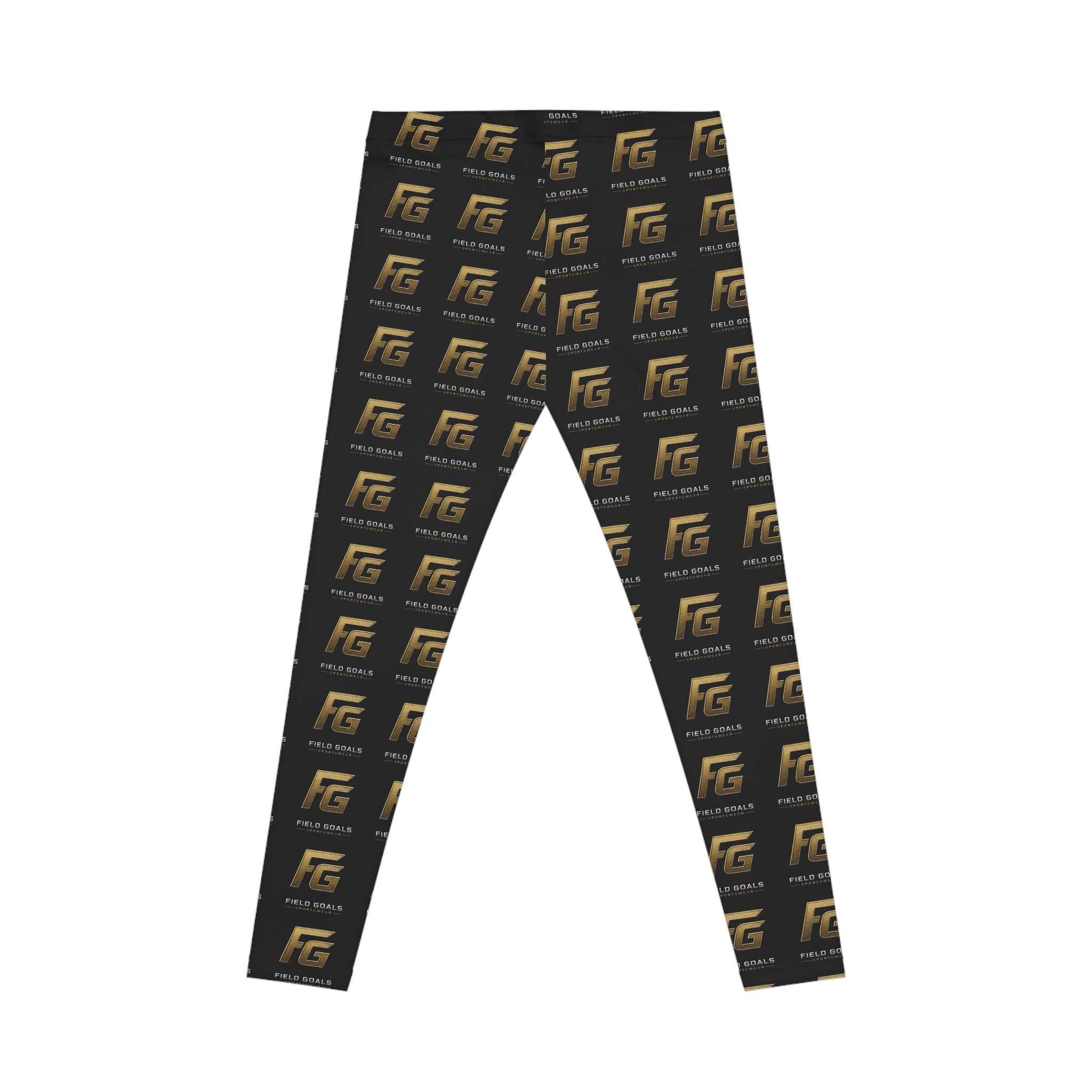 FG Logo All-Over Print Women's Black Leggings
