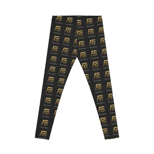 FG Logo All-Over Print Women's Black Leggings