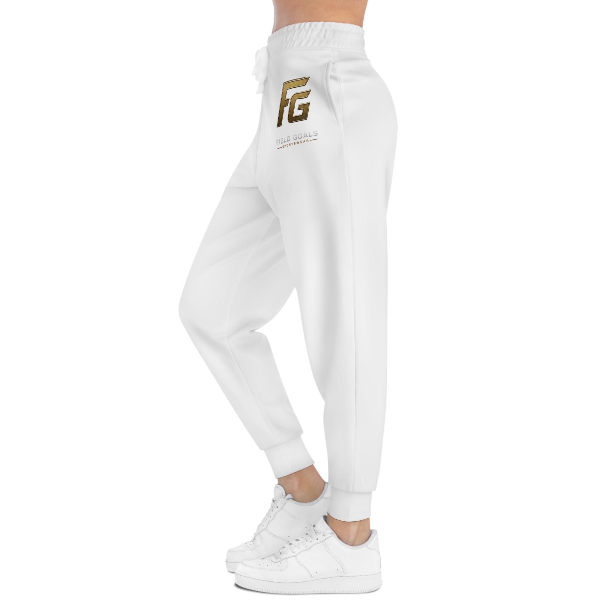 FG Athletic Joggers — White Logo Sweatpants
