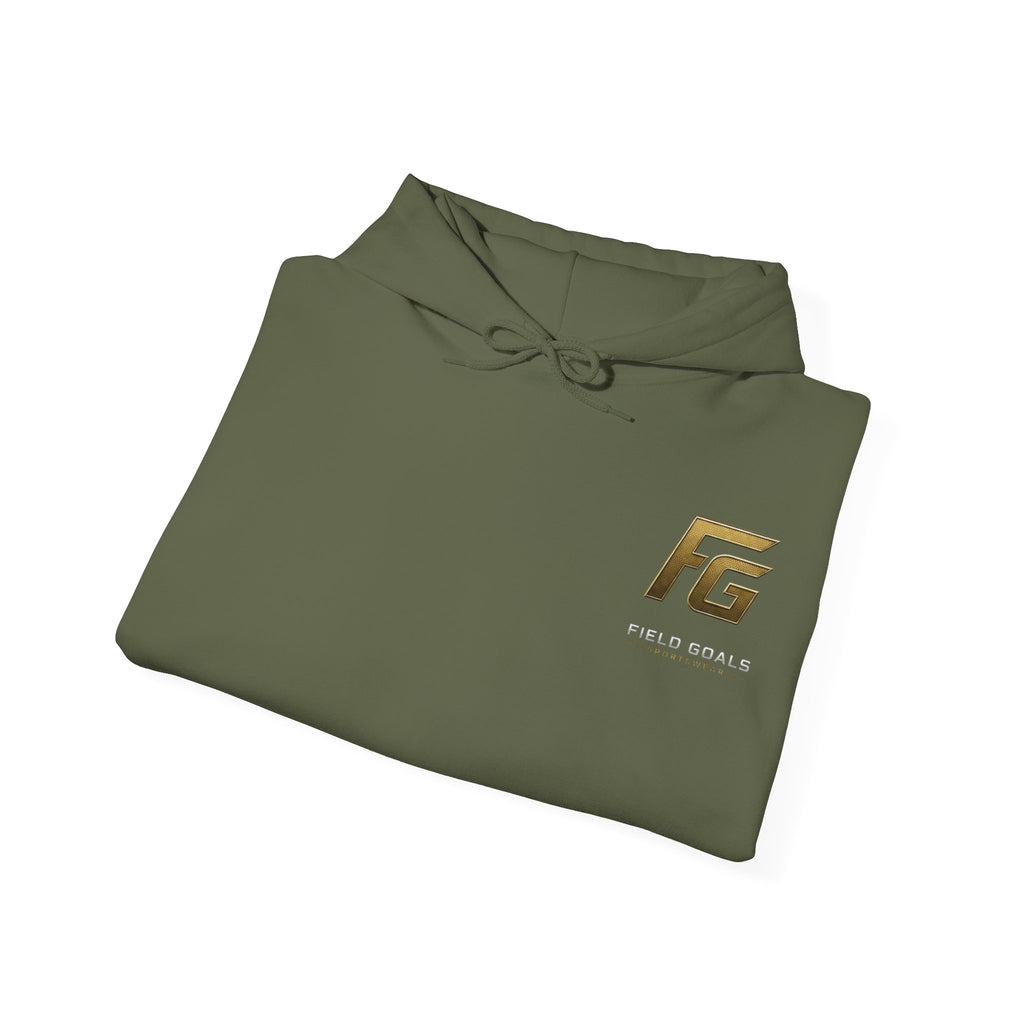 Field Goals Hoodie — Gold Logo Sportswear Pullover