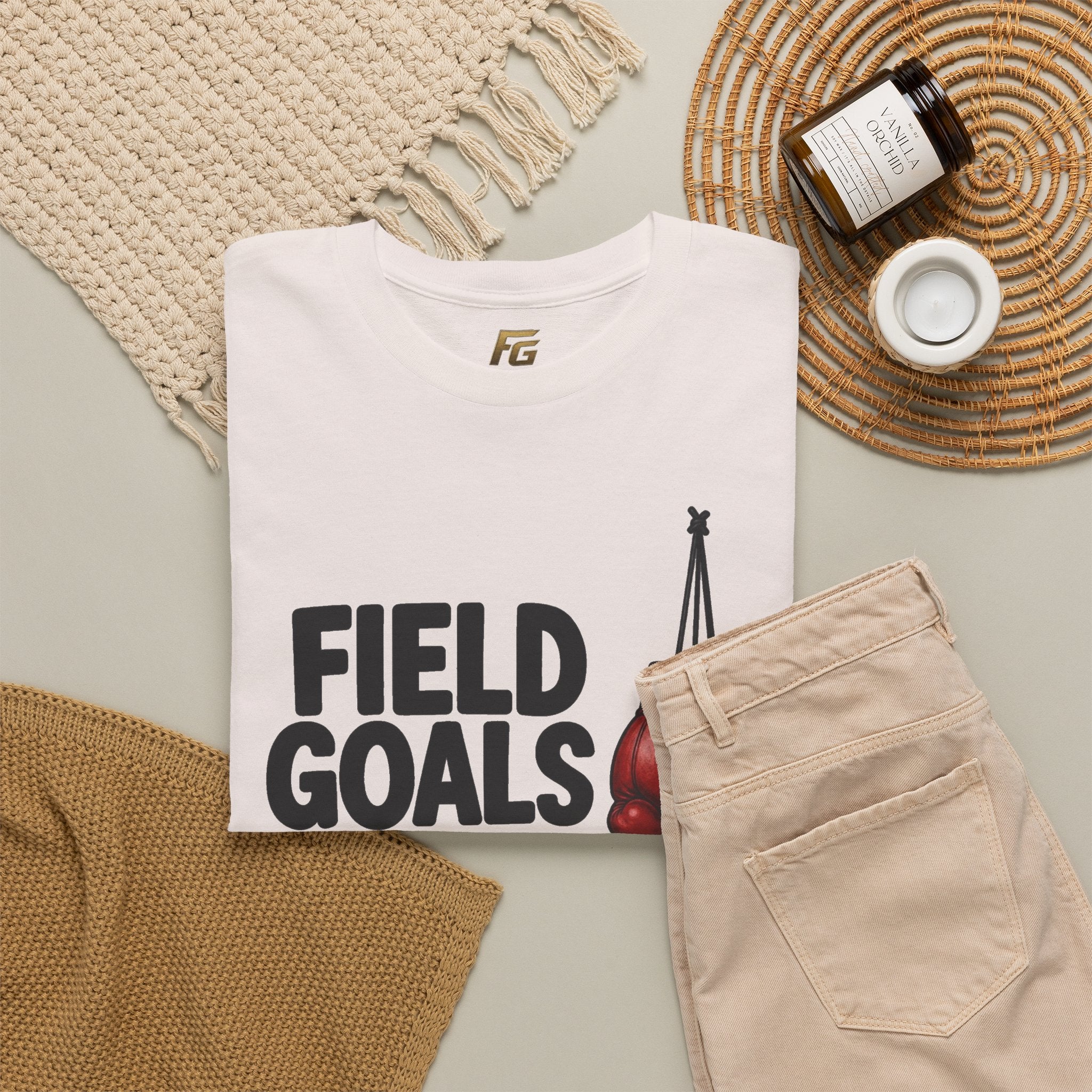 Field Goals Boxing Tee — 'Field Goals Sportswear' Graphic T-Shirt