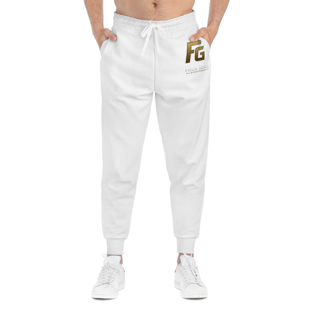 FG Athletic Joggers — White Logo Sweatpants