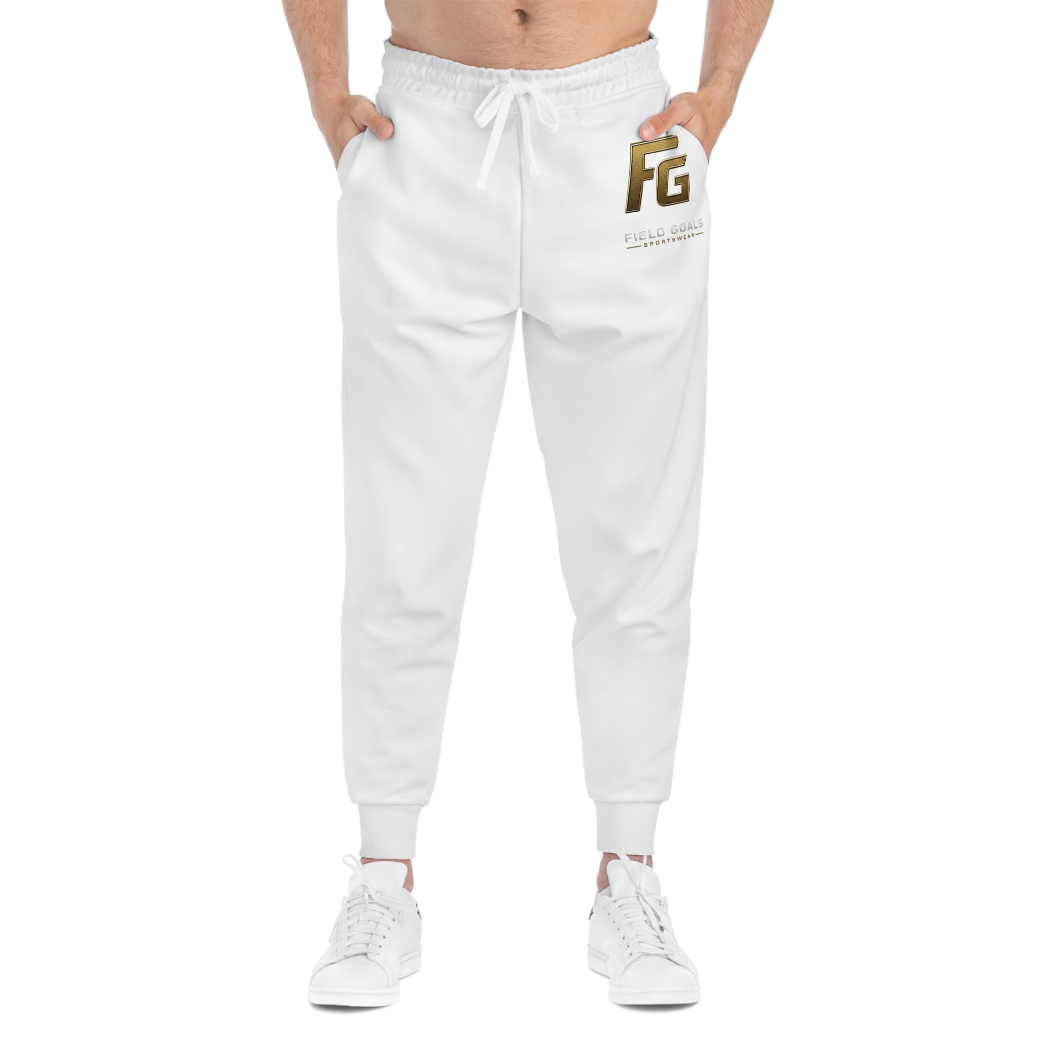 FG Athletic Joggers — White Logo Sweatpants