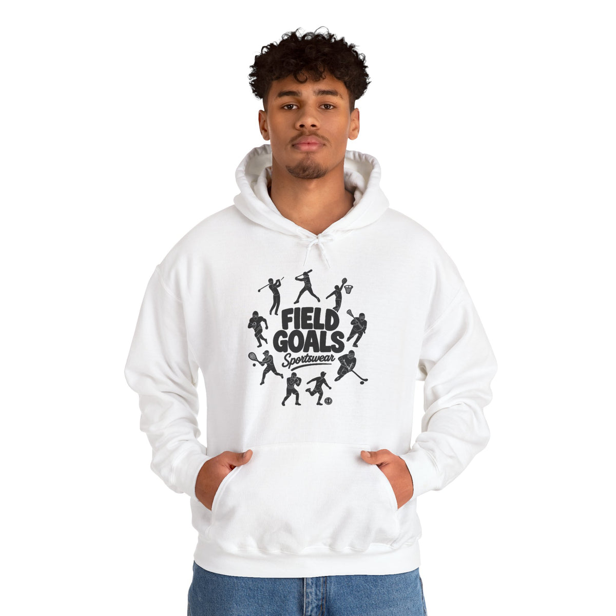 Field Goals Hoodie — Graphic Players White Pullover