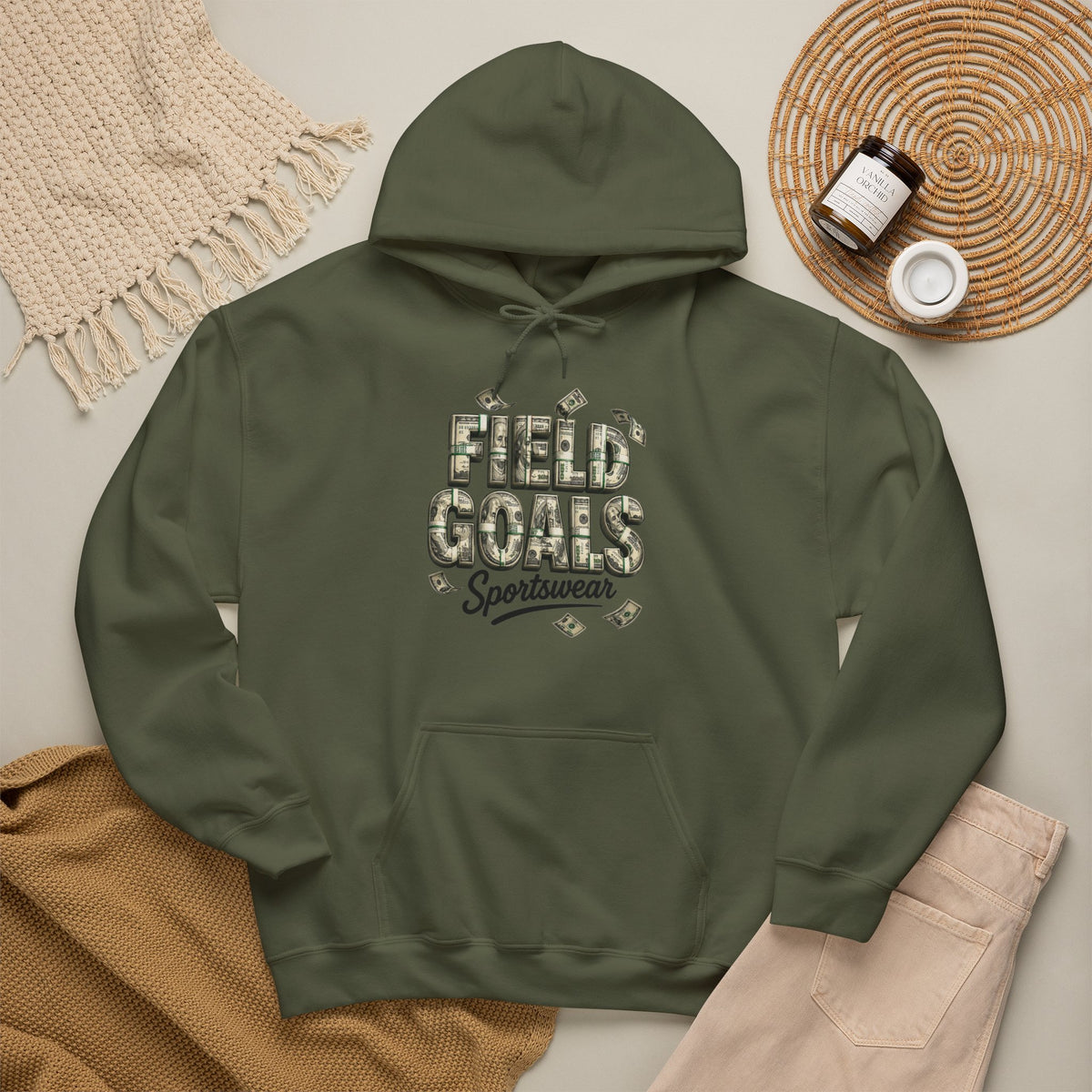 Field Goals Sportswear Hoodie — Money Graphic Pullover