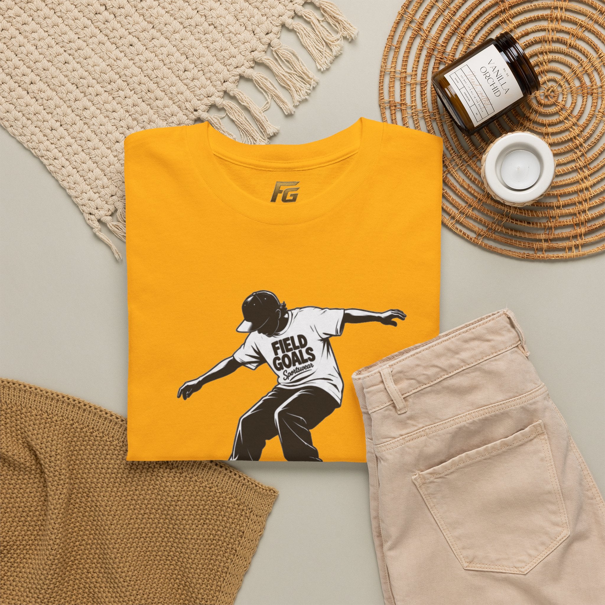 Field Goals Sportswear Skateboard Rail Grind Tee — Black Skate Silhouette Shirt