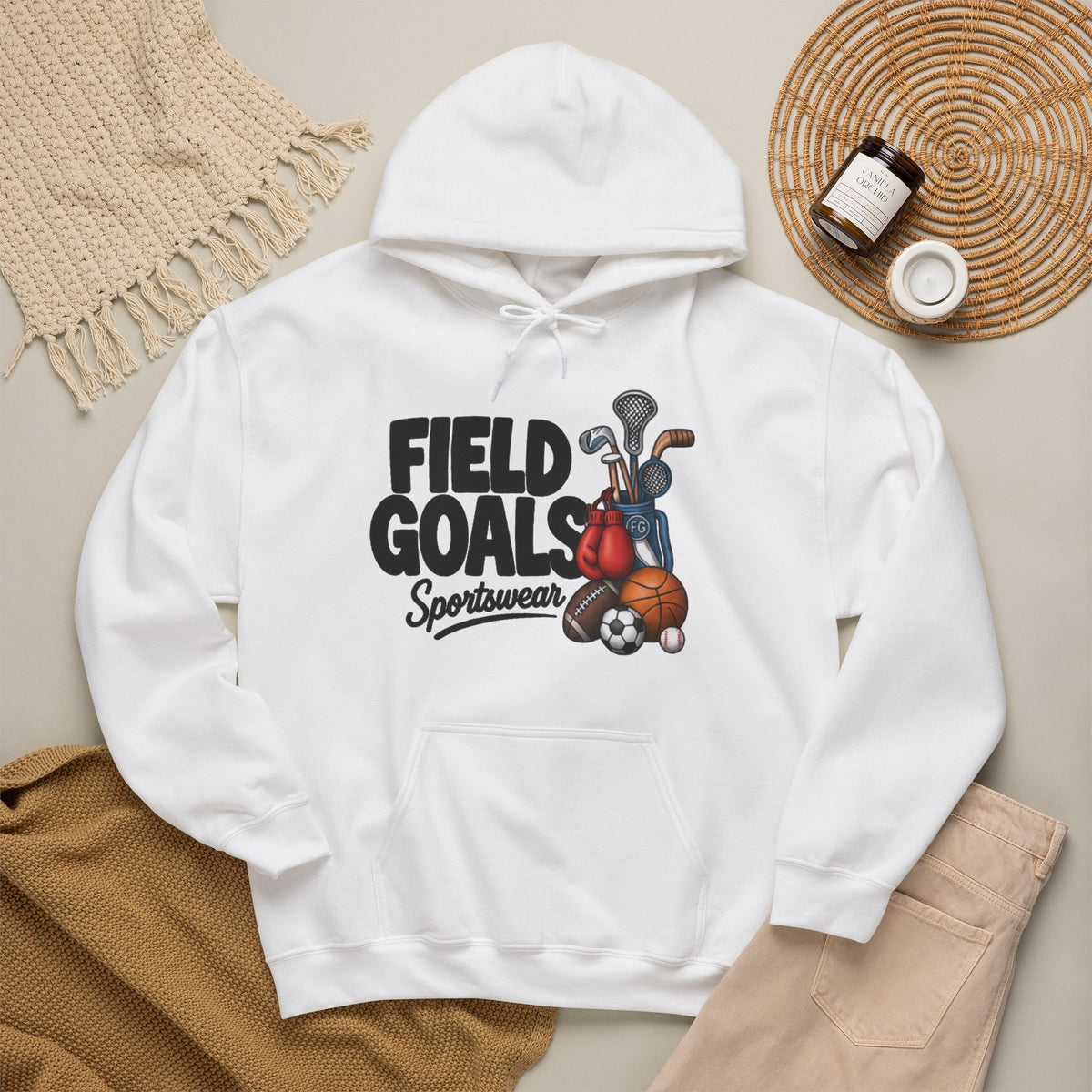 Field Goals Sportswear Hoodie — Multi-Sport Graphic Sweatshirt
