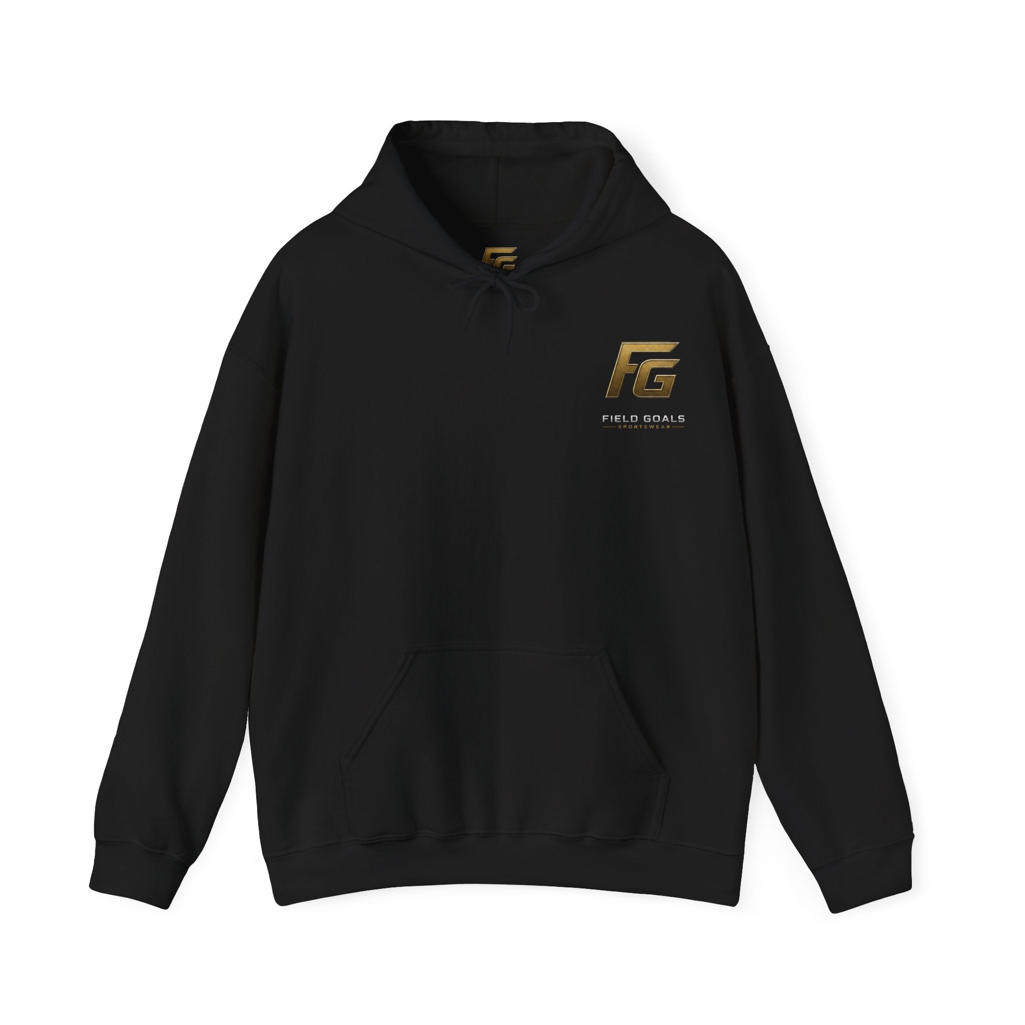 Field Goals Hoodie — Gold Logo Sportswear Pullover