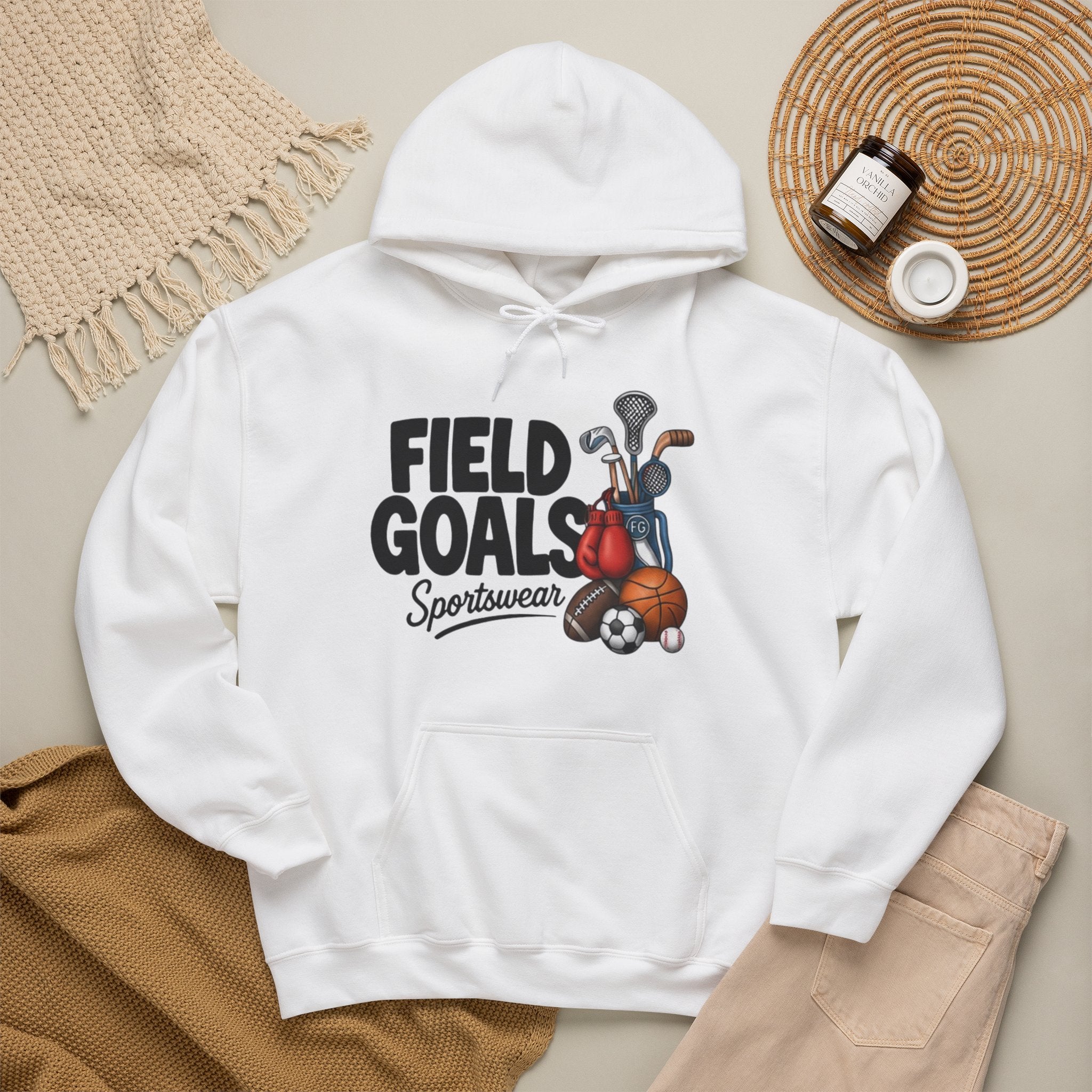 Field Goals Sportswear Hoodie — Multi-Sport Graphic Sweatshirt