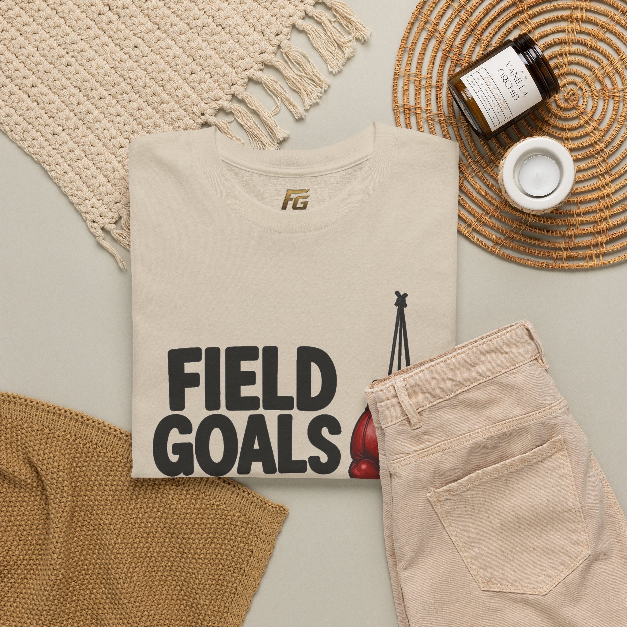 Field Goals Boxing Tee — 'Field Goals Sportswear' Graphic T-Shirt