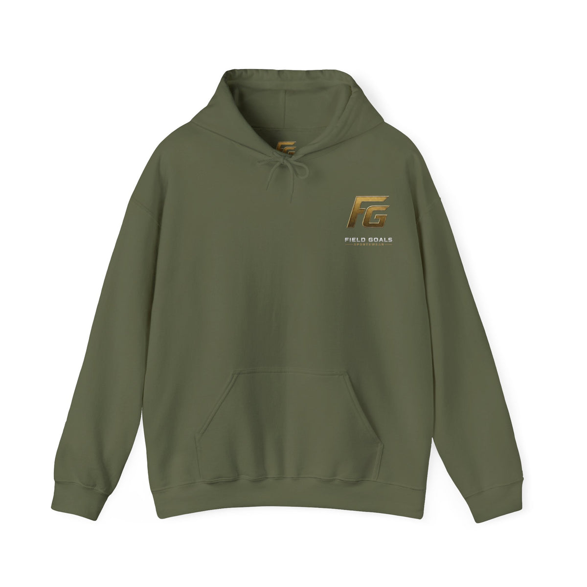 Field Goals Hoodie — Gold Logo Sportswear Pullover