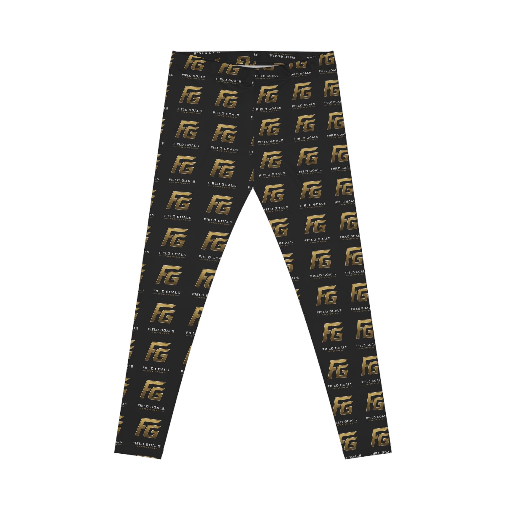FG Logo All-Over Print Women's Black Leggings