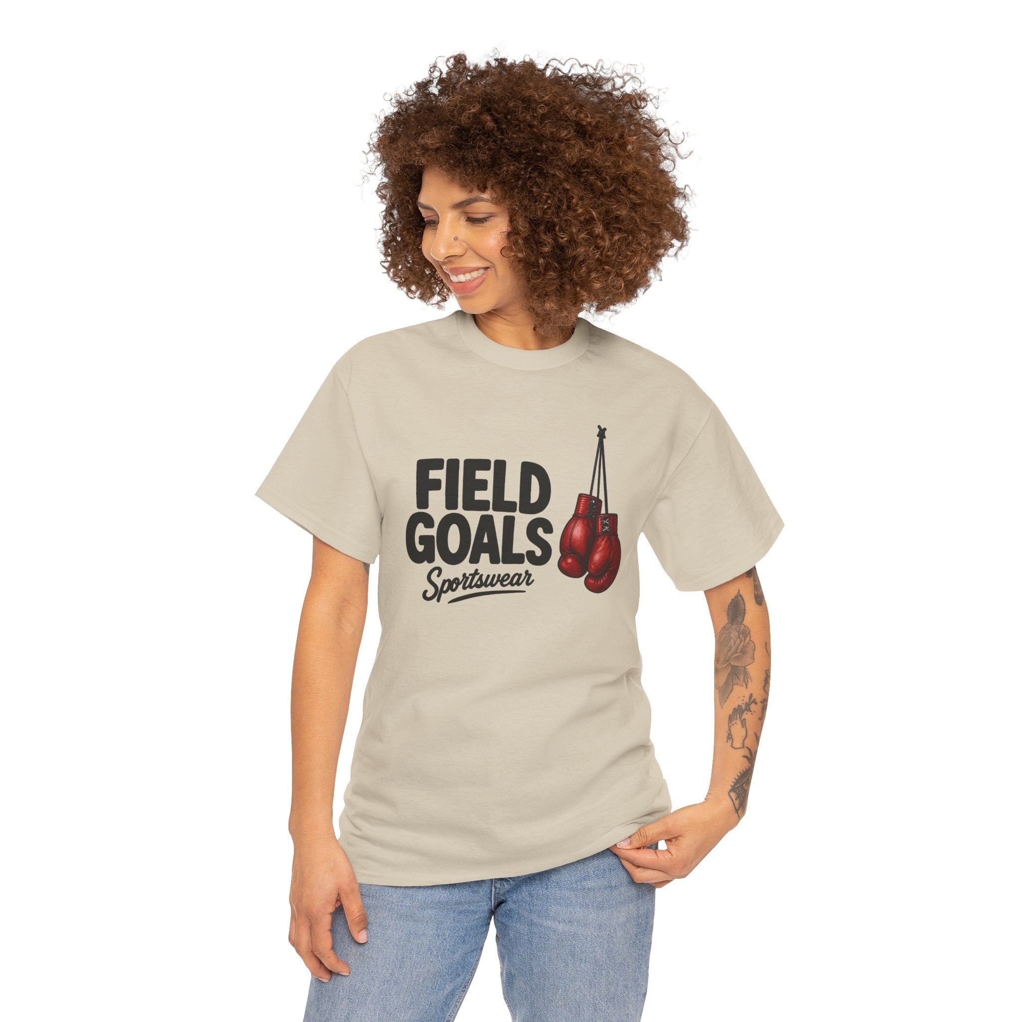 Field Goals Boxing Tee — 'Field Goals Sportswear' Graphic T-Shirt