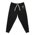 FG Gold Logo Athletic Joggers — Black Performance Sweatpants