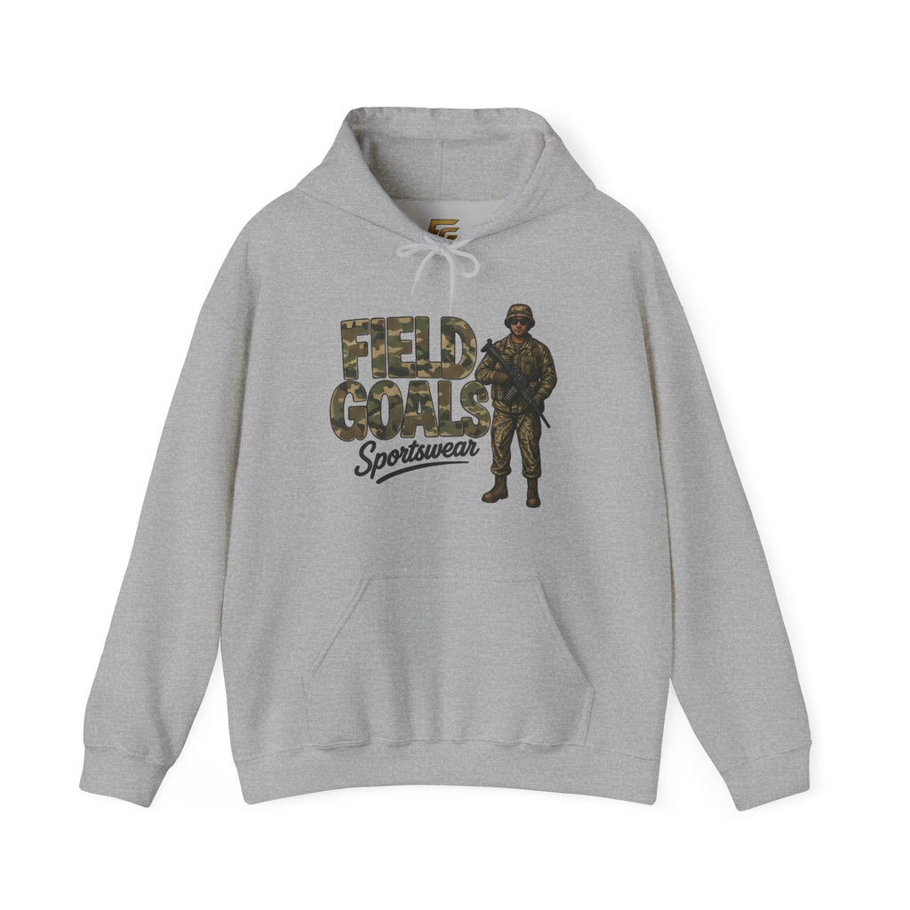 Field Goals Sportswear Camo Soldier Hoodie — Army Graphic Pullover