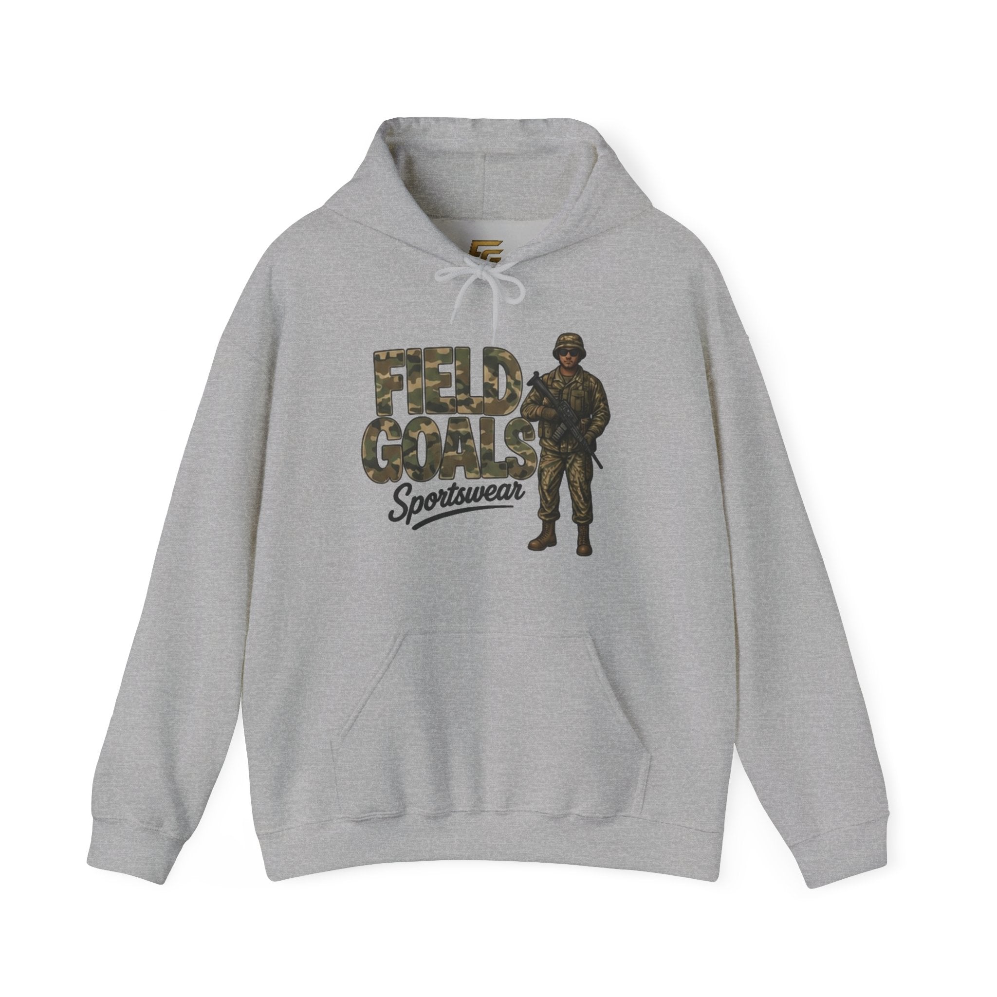 Field Goals Sportswear Camo Soldier Hoodie — Army Graphic Pullover
