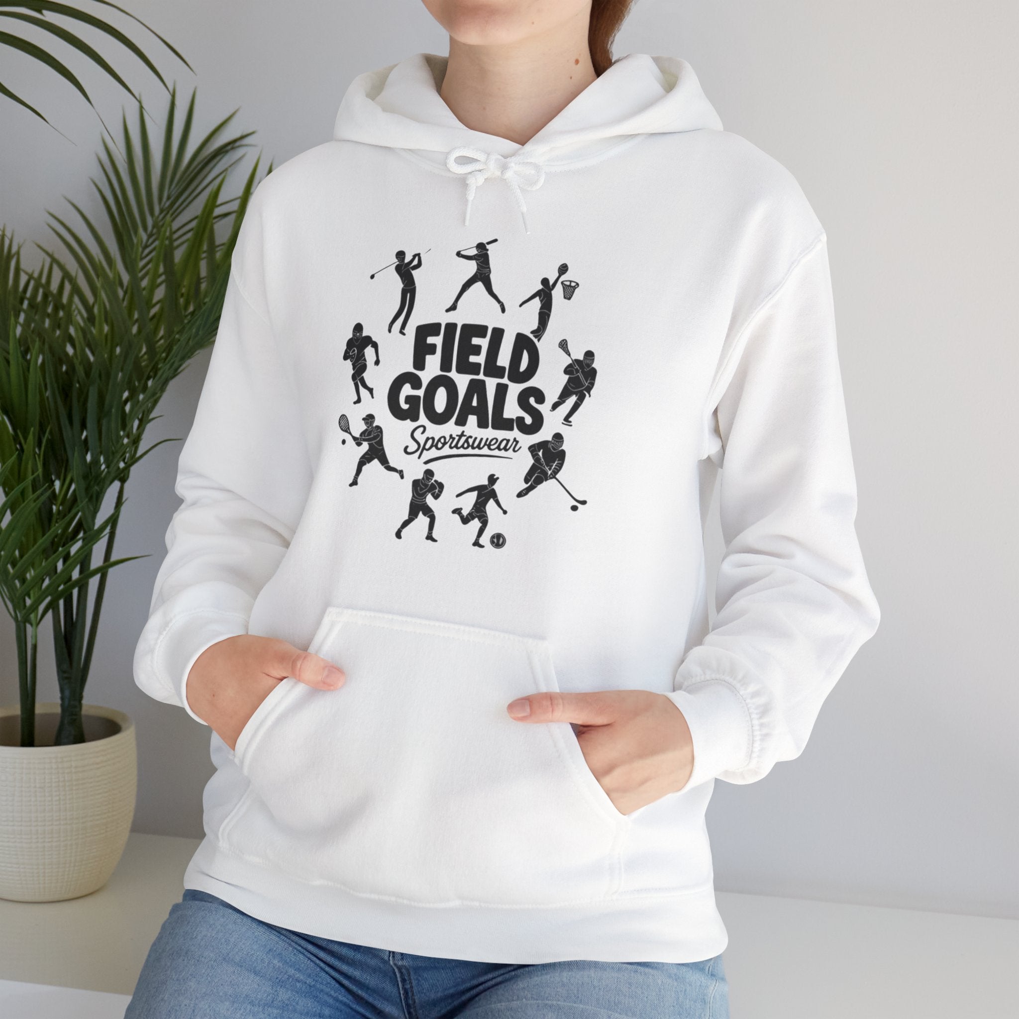 Field Goals Hoodie — Graphic Players White Pullover