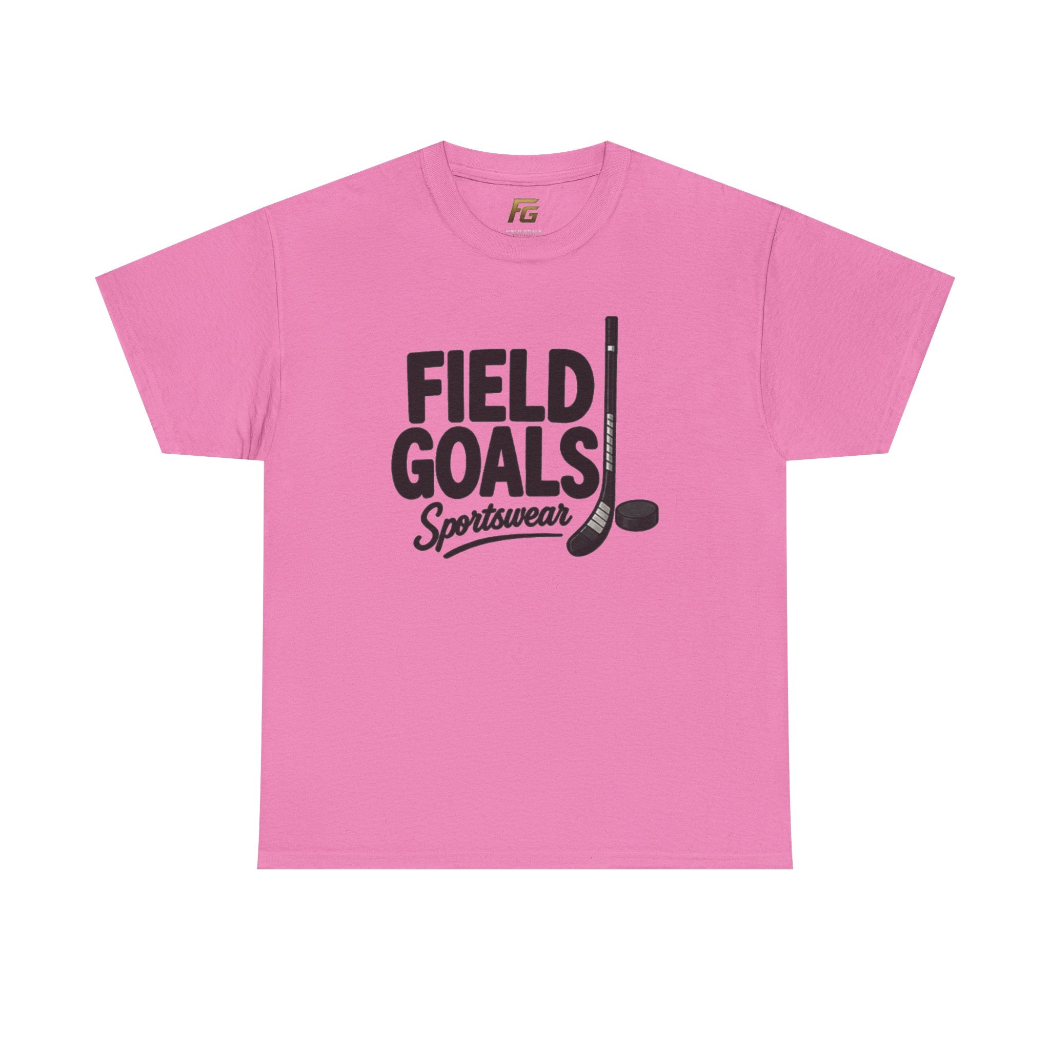 Field Goals Sportswear T-Shirt — Hockey Stick & Puck Graphic Tee