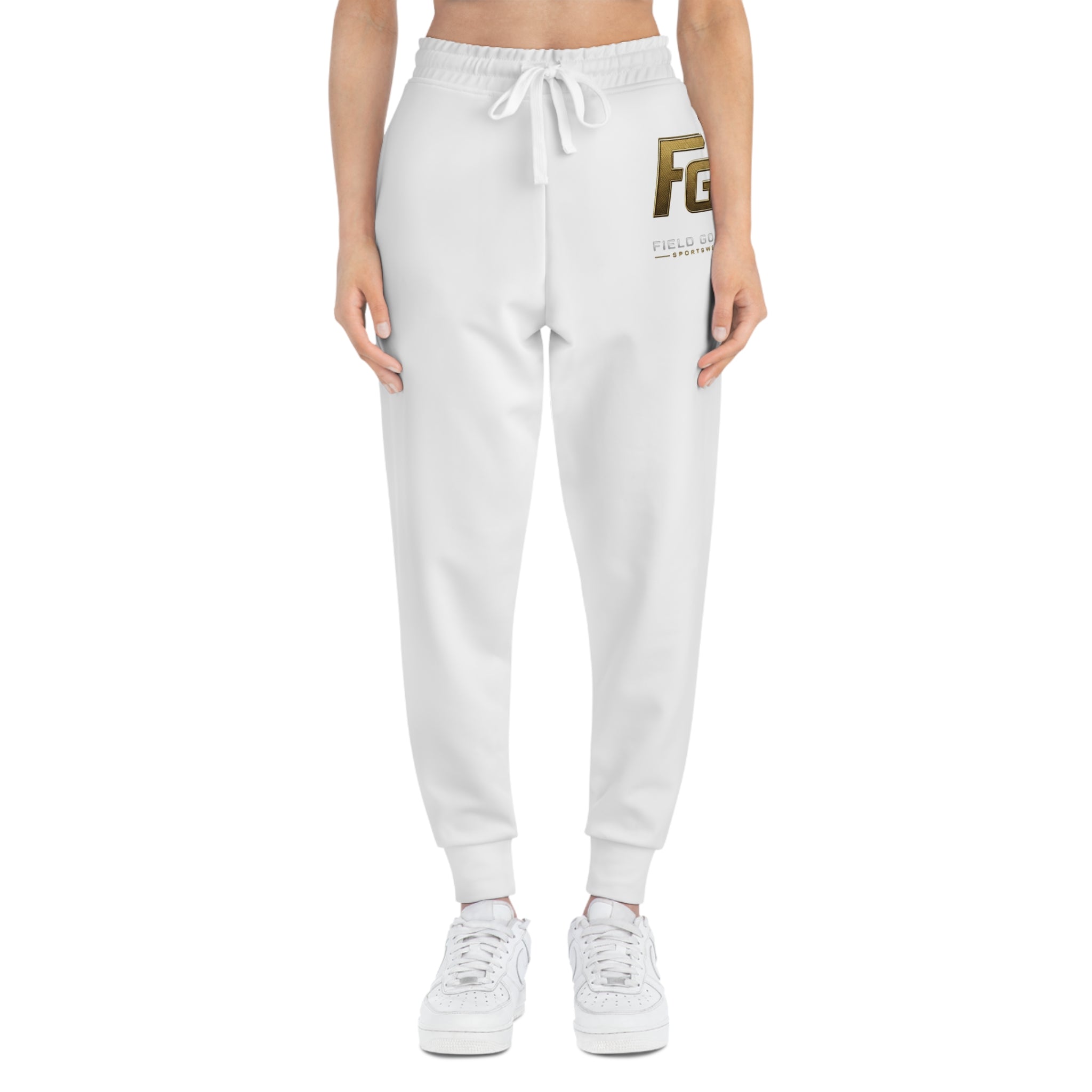 FG Athletic Joggers — White Logo Sweatpants