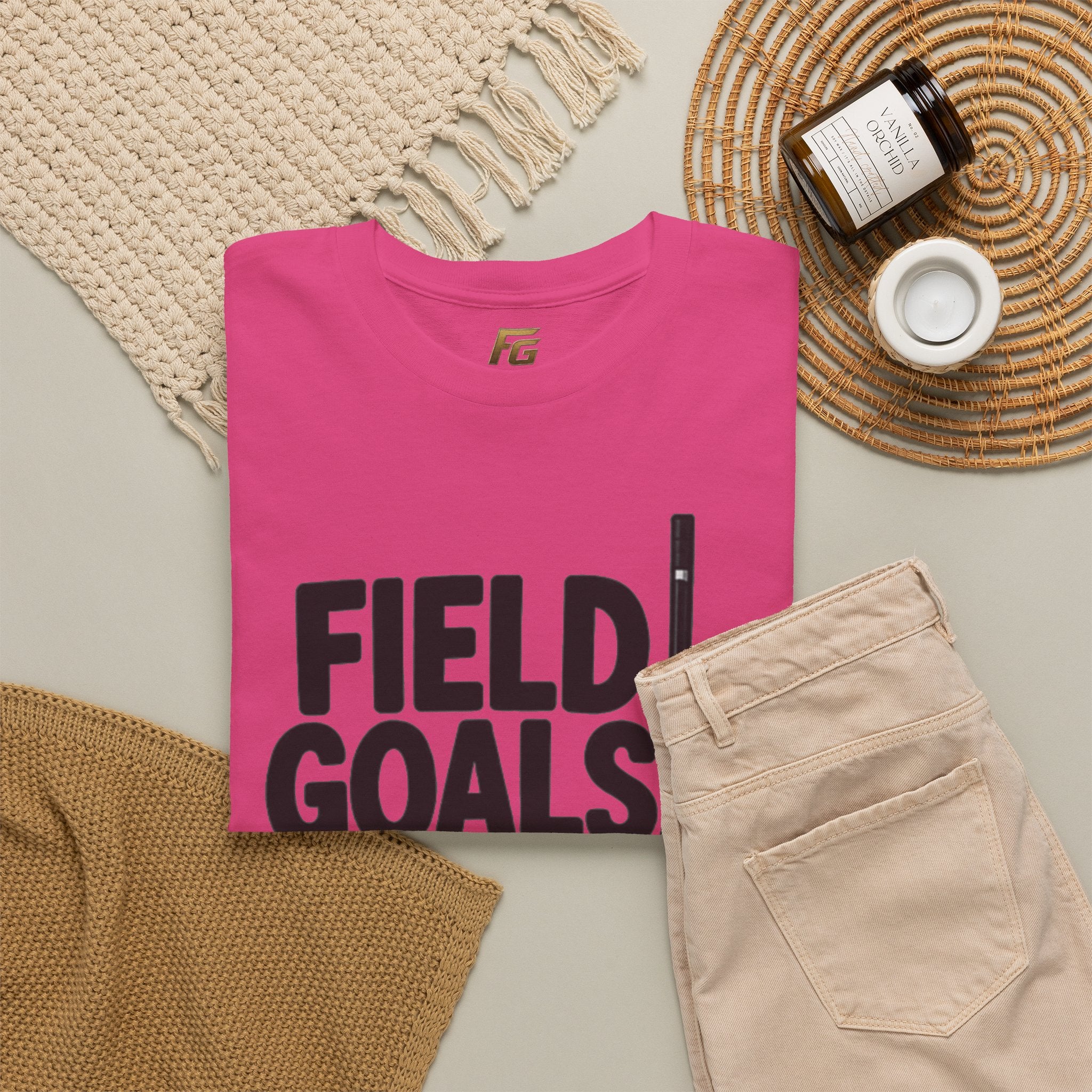Field Goals Sportswear T-Shirt — Hockey Stick & Puck Graphic Tee