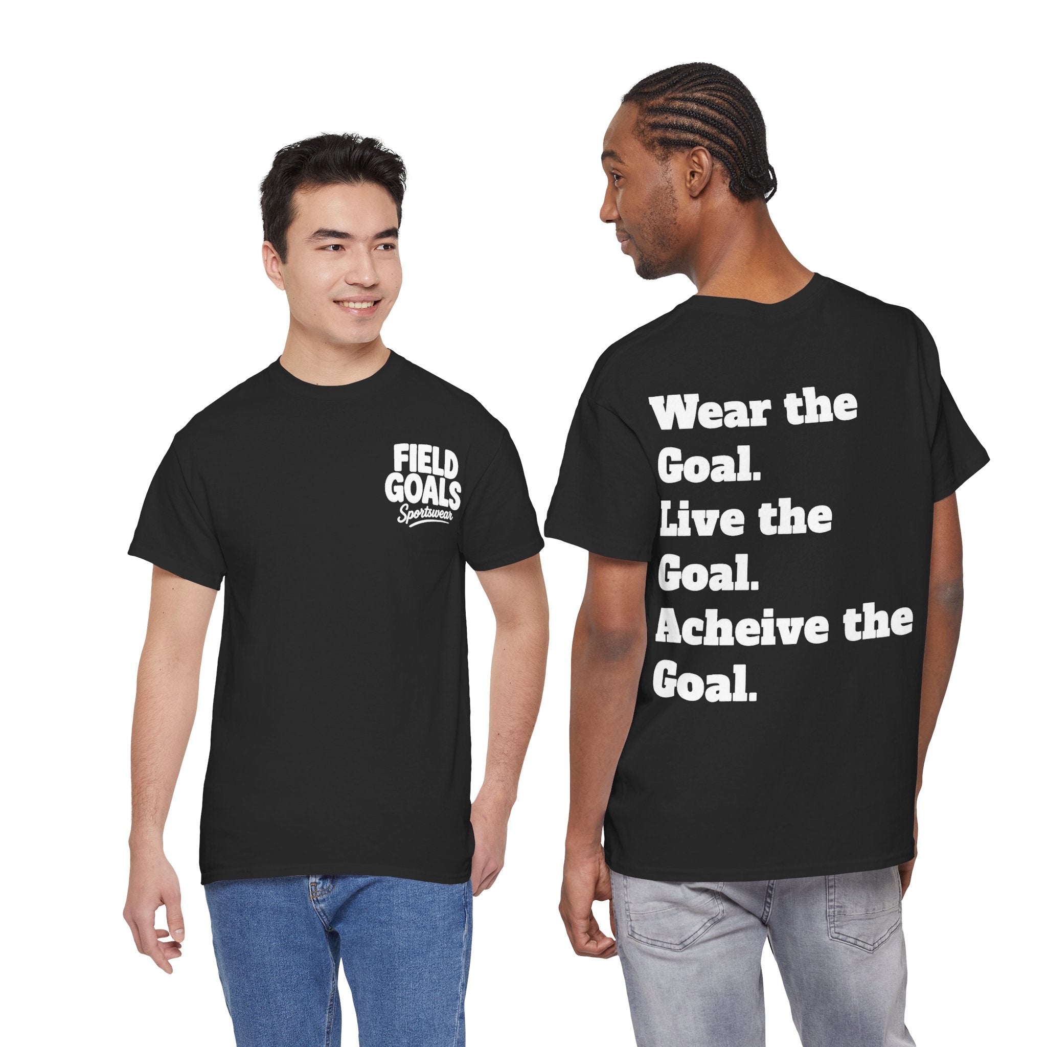 Field Goals Sportswear Motivational T-Shirt — "Wear the Goal, Live the Goal, Achieve the Goal"