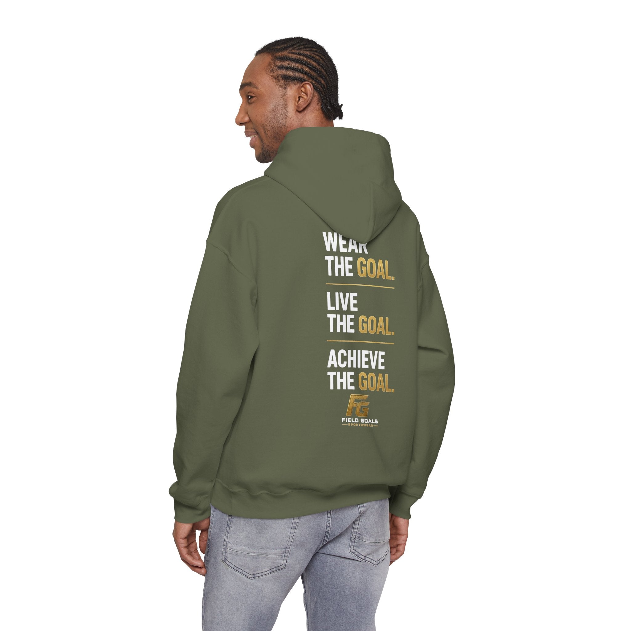 Field Goals Sportswear Pullover Hoodie — "Wear the Goal. Live the Goal. Achieve the Goal." Motivational