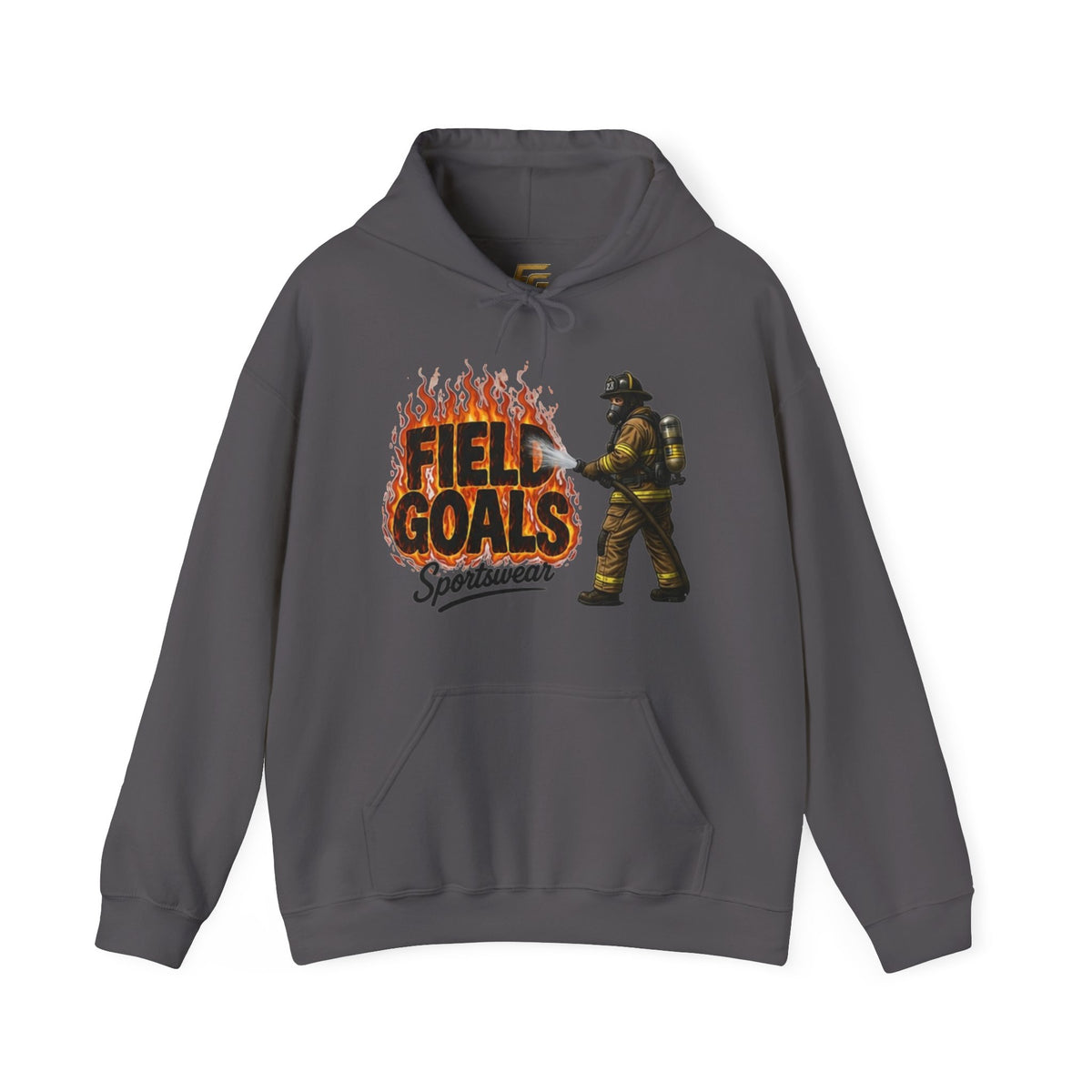 Field Goals Firefighter Hoodie — 'Field Goals Sportswear' Graphic Pullover