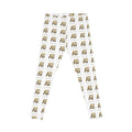 FG Logo All-Over Print White Women's Casual Leggings