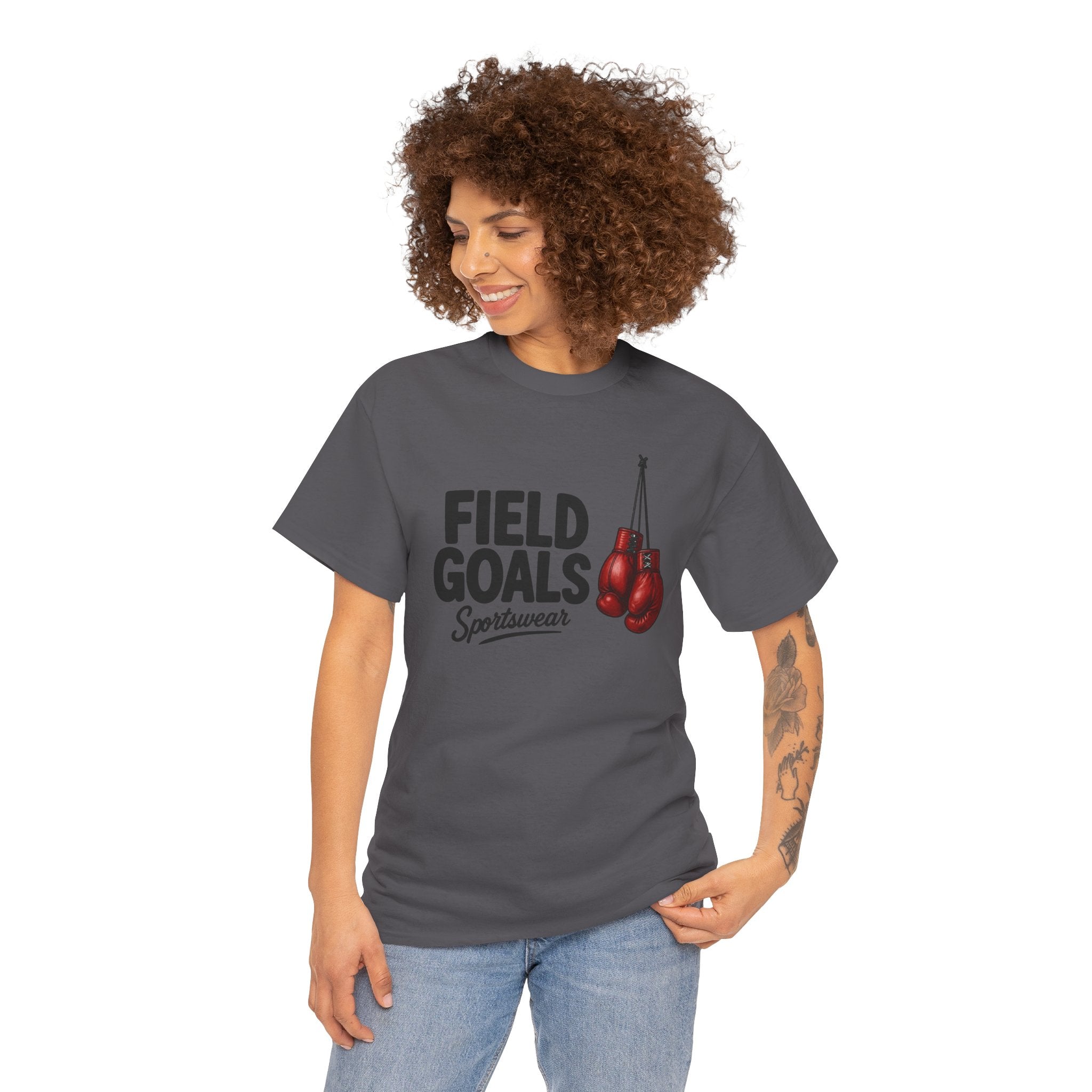 Field Goals Boxing Tee — 'Field Goals Sportswear' Graphic T-Shirt