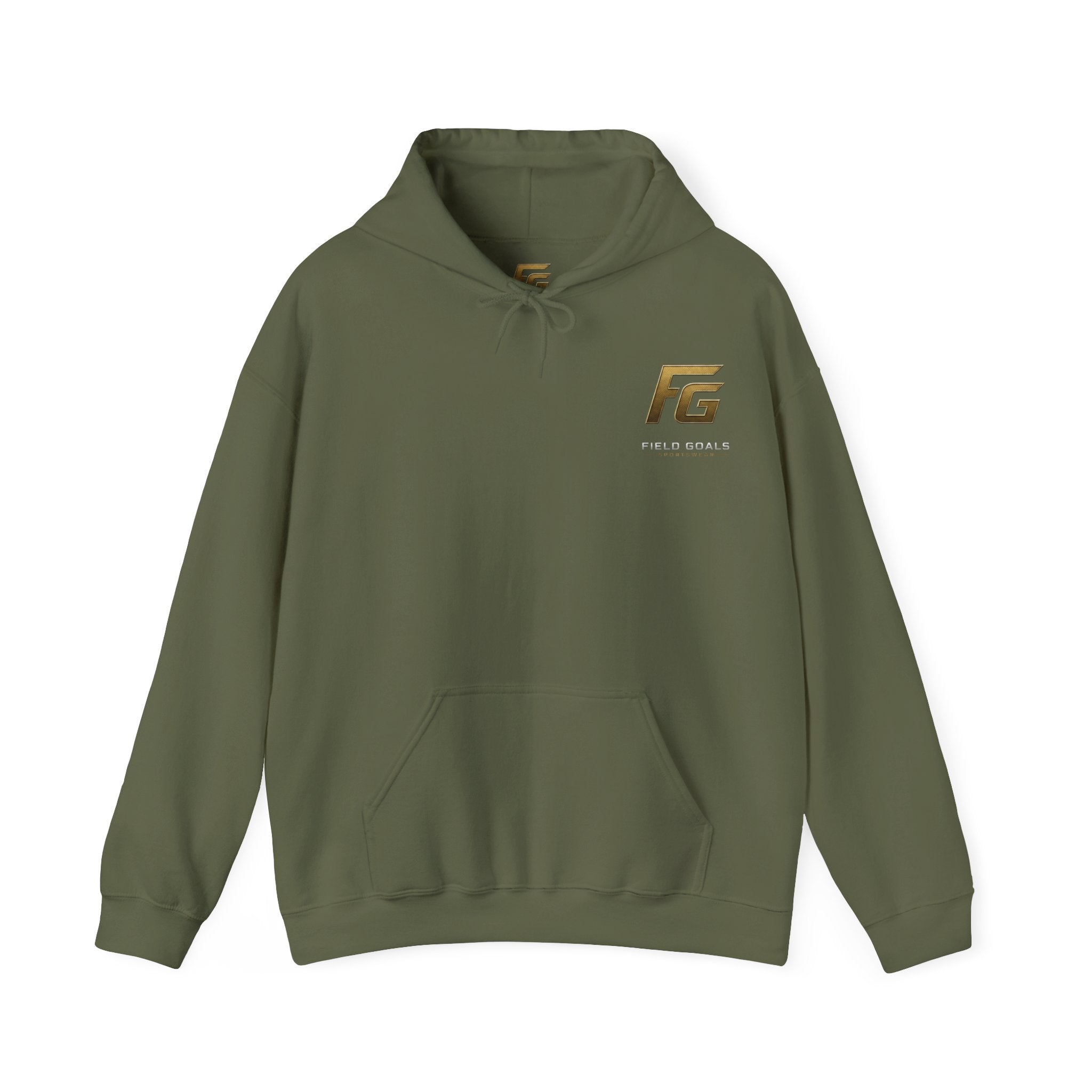Field Goals Hoodie — Gold Logo Sportswear Pullover