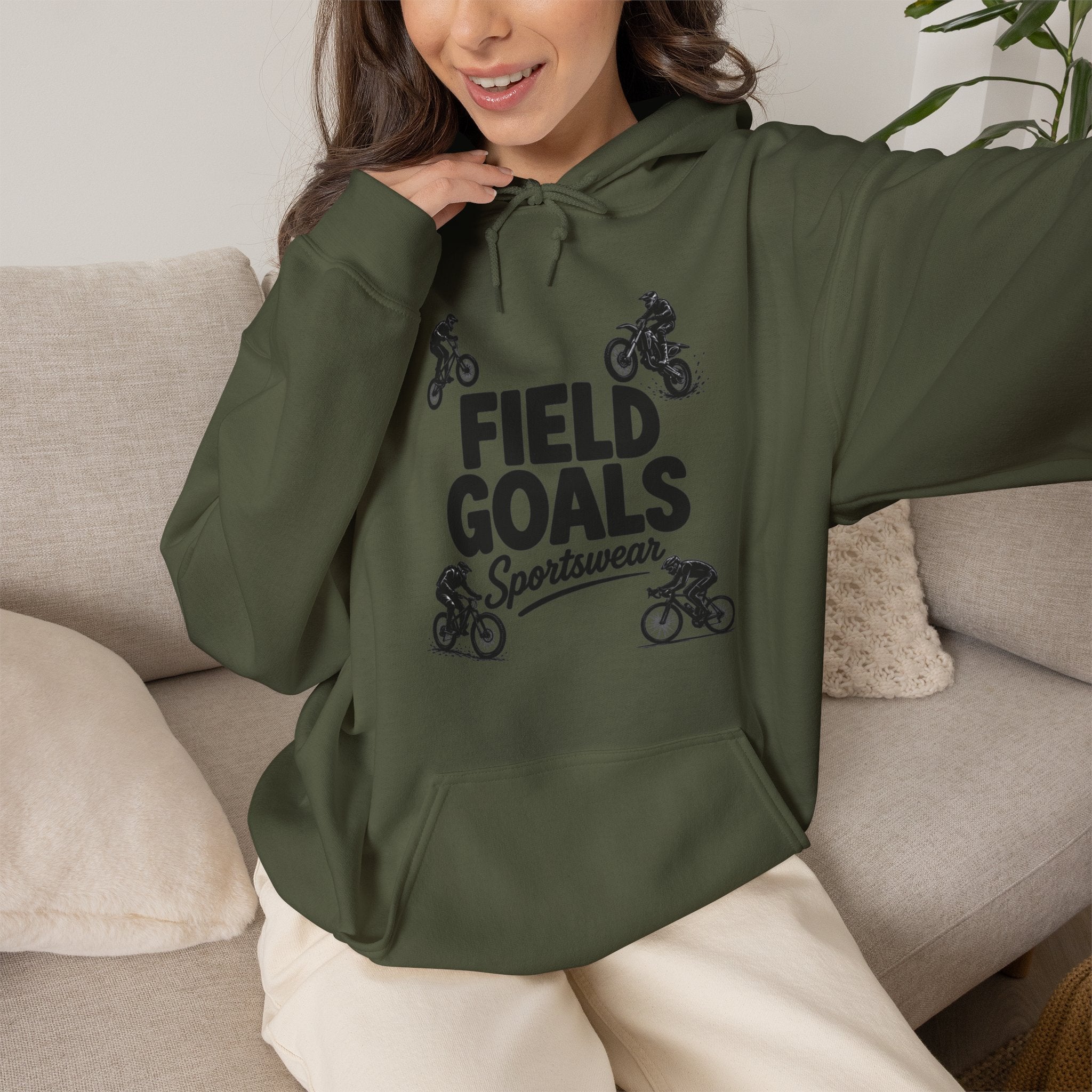 Field Goals Sportswear Hoodie – Bike Rider Sweatshirt