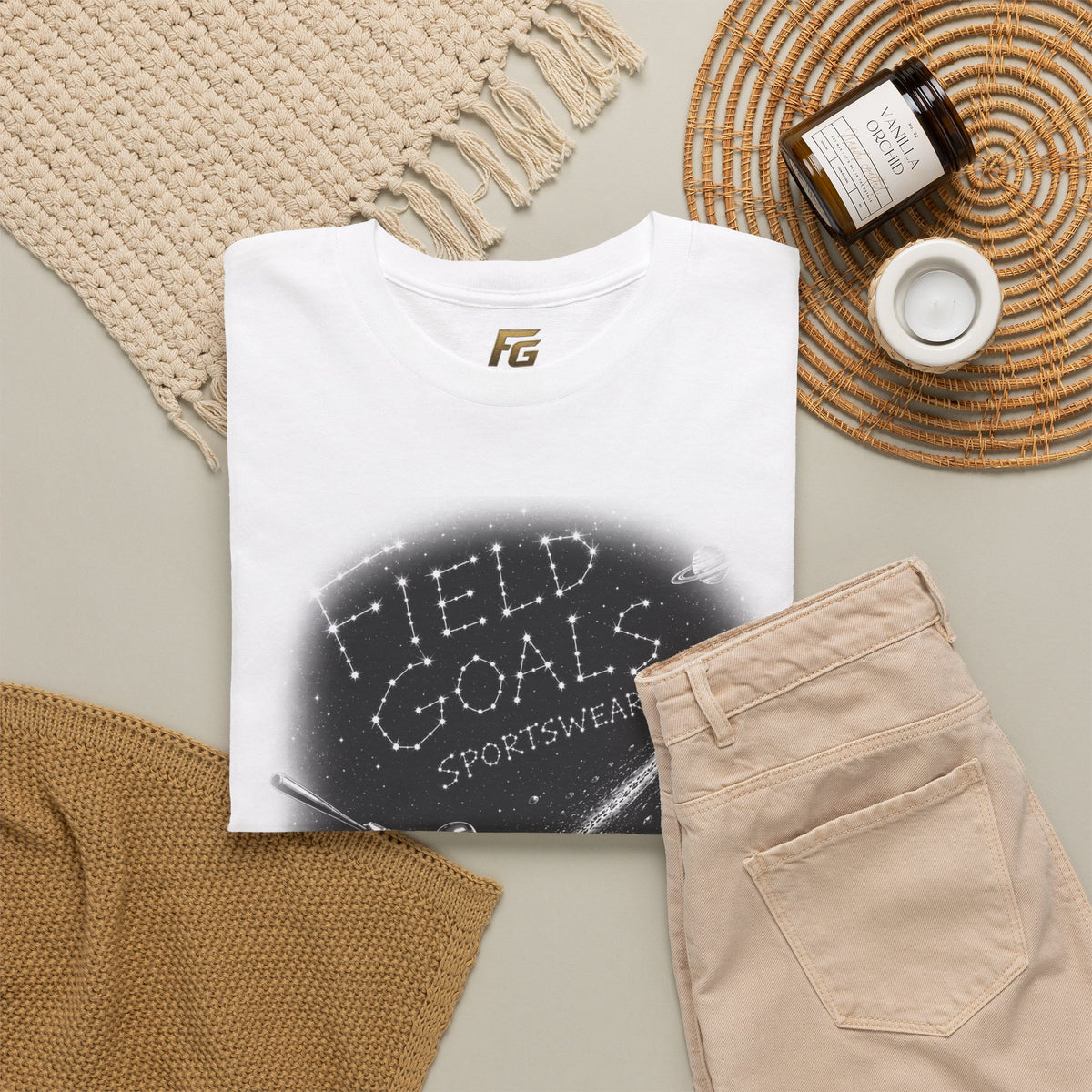 Baseball 'Field Goals' Graphic Tee - Vintage Sports Constellation Design