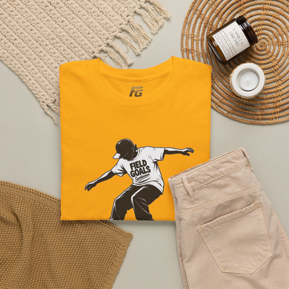 Field Goals Sportswear Skateboard Rail Grind Tee — Black Skate Silhouette Shirt