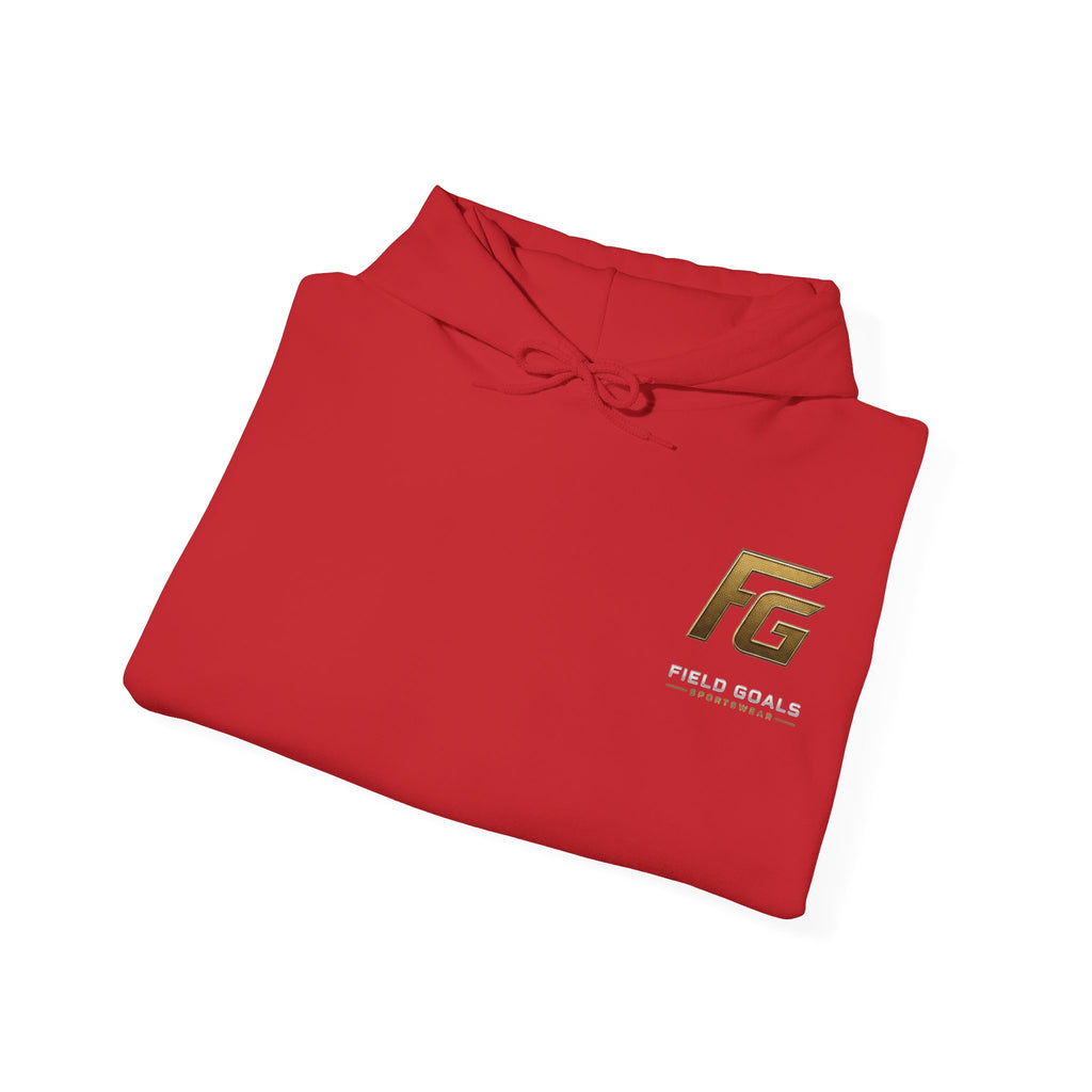 Field Goals Hoodie — Gold Logo Sportswear Pullover