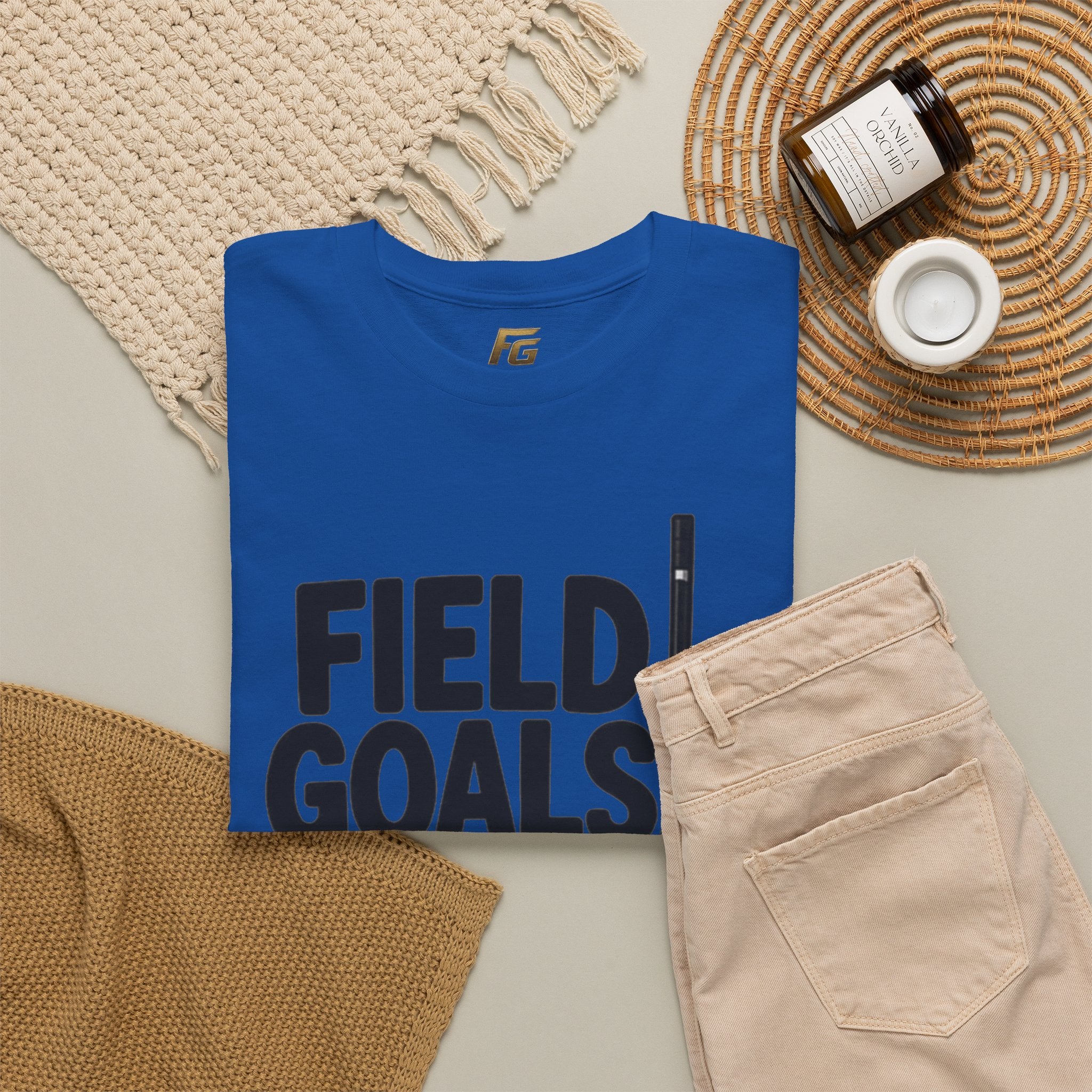 Field Goals Sportswear T-Shirt — Hockey Stick & Puck Graphic Tee